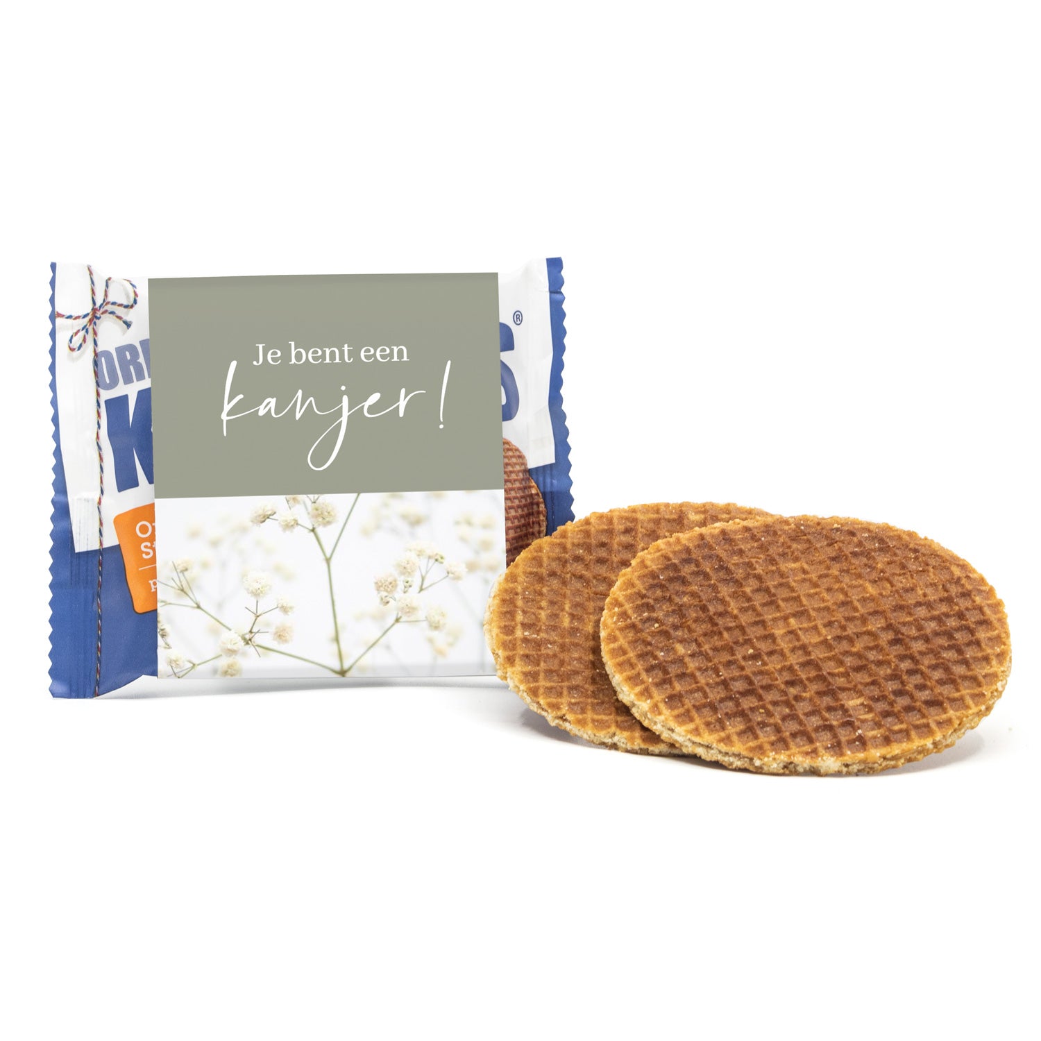 Kanjers Stroopwafels met eigen sleeve - Vrijwilliger - Bedankjes.nl