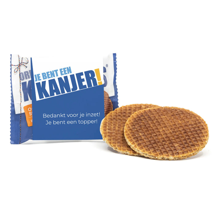 Kanjers Stroopwafels met eigen sleeve - Zakelijk Kanjers Stroopwafels met eigen sleeve - Zakelijk