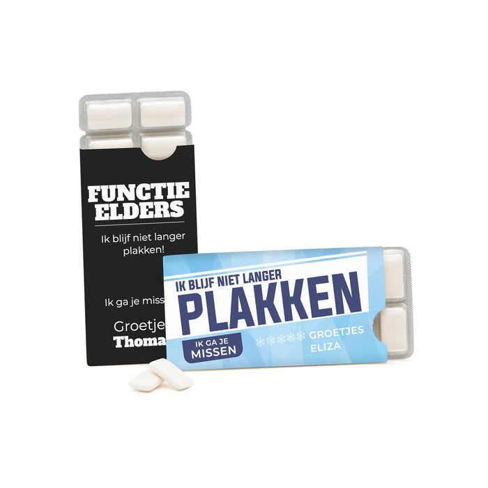 Frisse start kauwgom in persoonlijke verpakking - Afscheid collega Frisse start kauwgom in persoonlijke verpakking - Afscheid collega