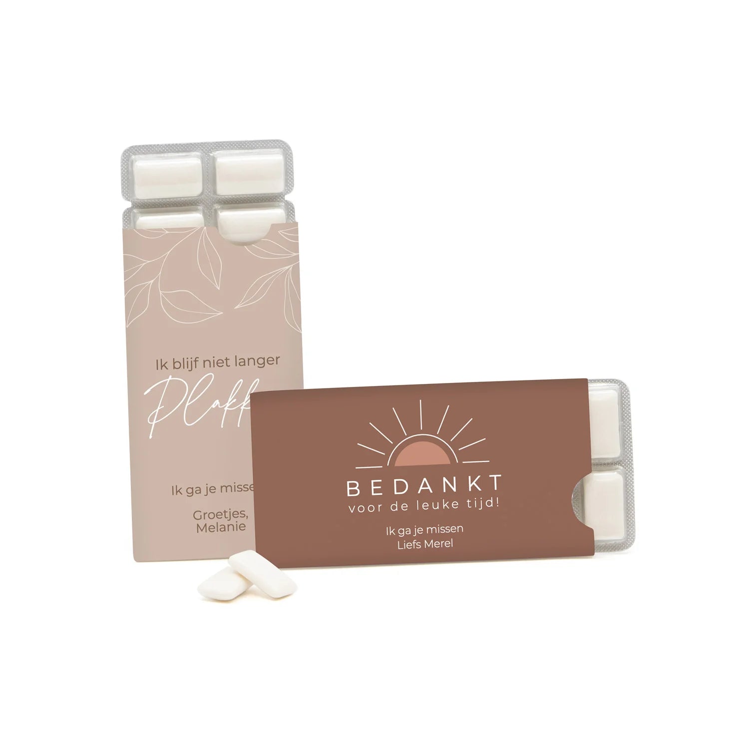 Frisse start kauwgom in persoonlijke verpakking - Afscheid collega - Bedankjes.nl