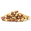 Glazen potje met gouden pearls - Kerst