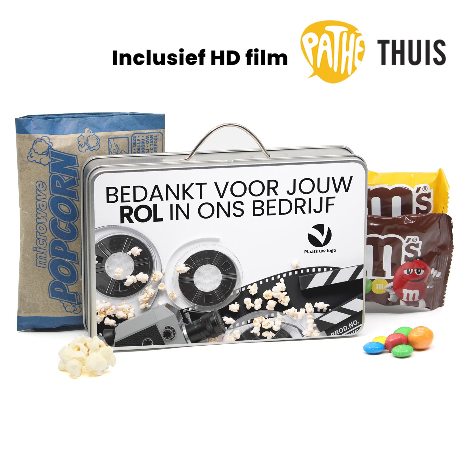 Compleet filmavondje met M&M’s & Popcorn in koffer - Zakelijk