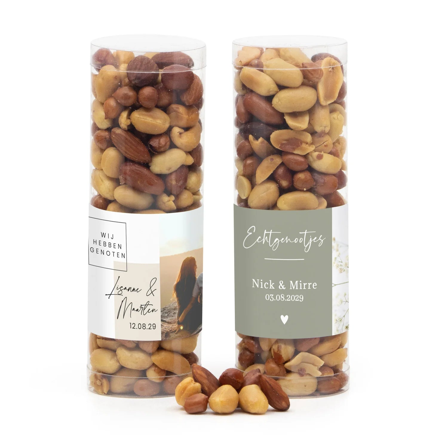 Echtgenootjes in koker - trouwen - Bedankjes.nl