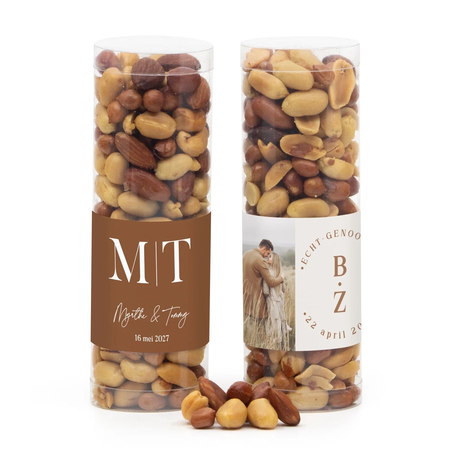 Echtgenootjes in koker - trouwen - Bedankjes.nl