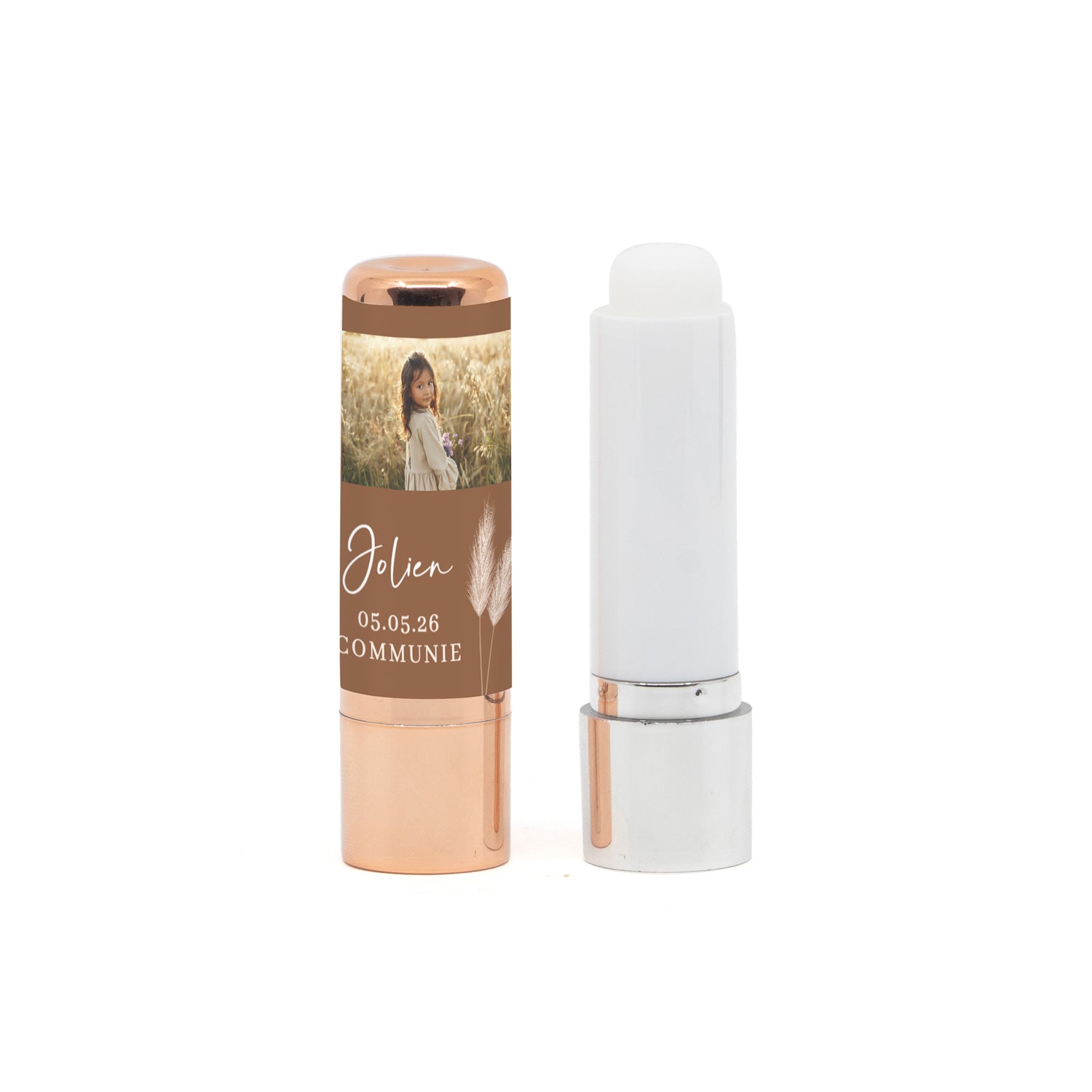 Lippenbalsem met eigen etiket - Communie meisjes - Bedankjes.nl
