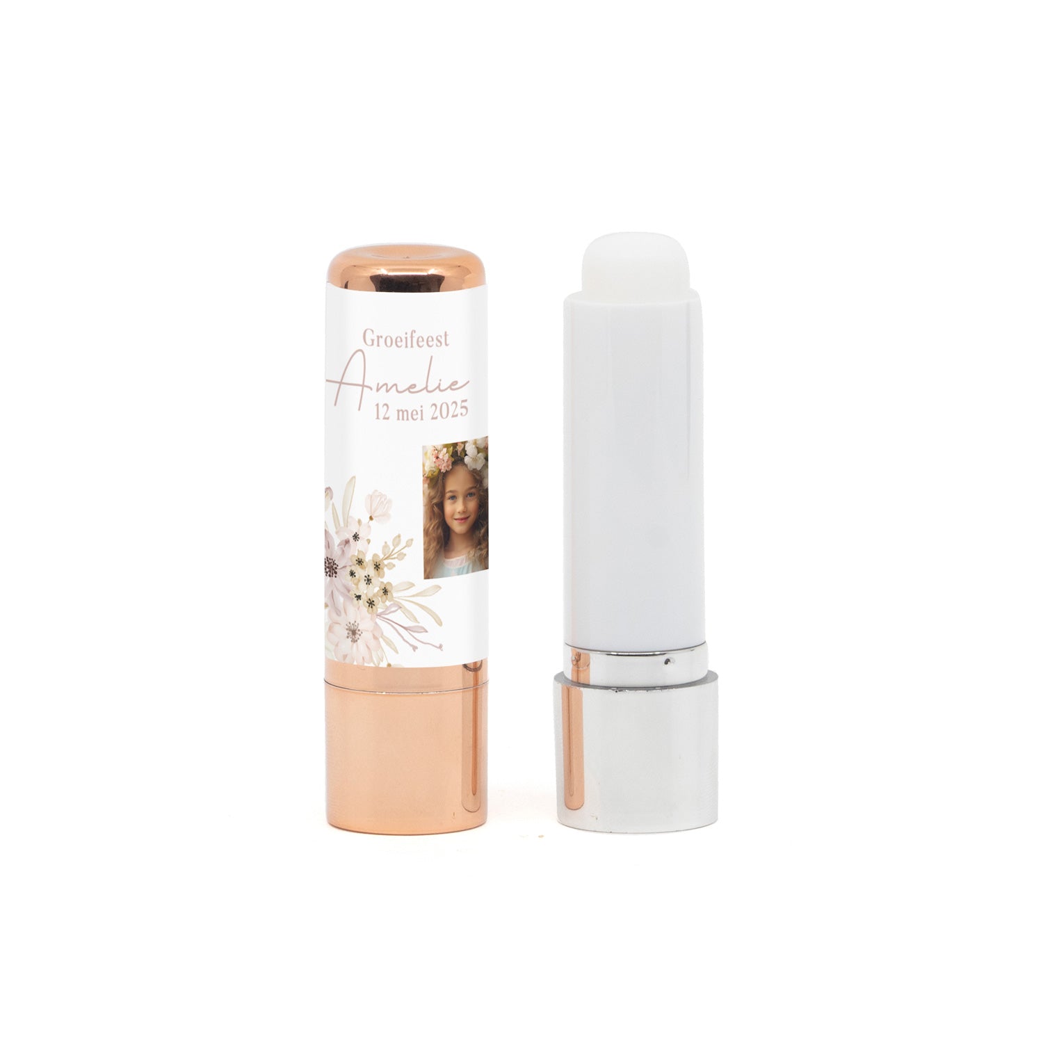 Lippenbalsem met eigen etiket - Communie meisjes - Bedankjes.nl