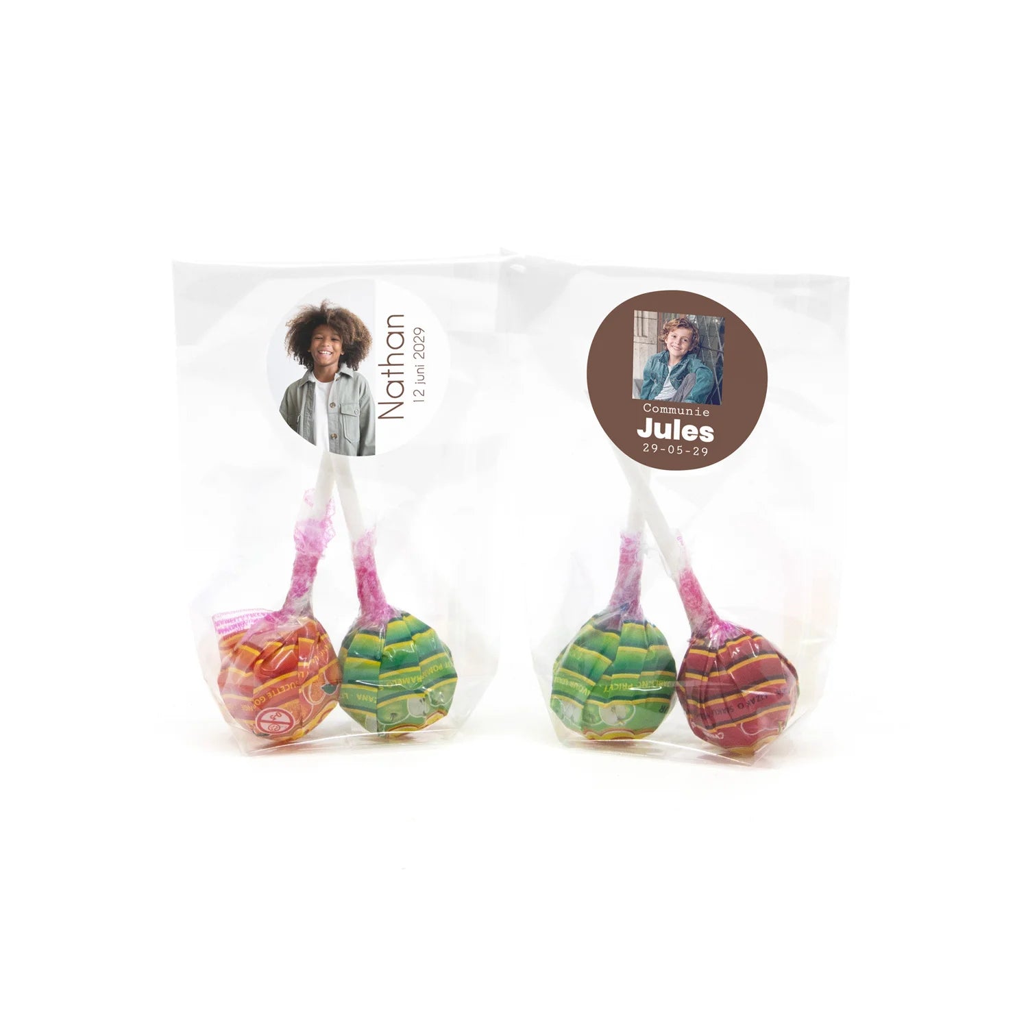 Zakje met 2 Chupa Chups Lolly's - Communie jongen