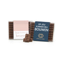 Doosje met 10 chocolade bouwstenen eigen sleeve - Zakelijk - Bedankjes.nl
