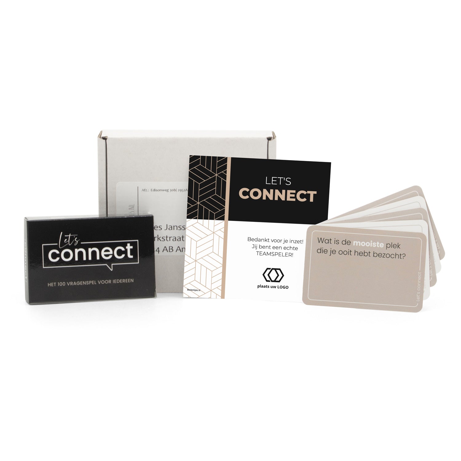 100 Vragenspel Let's Connect - Brievenbus - Bedankjes.nl