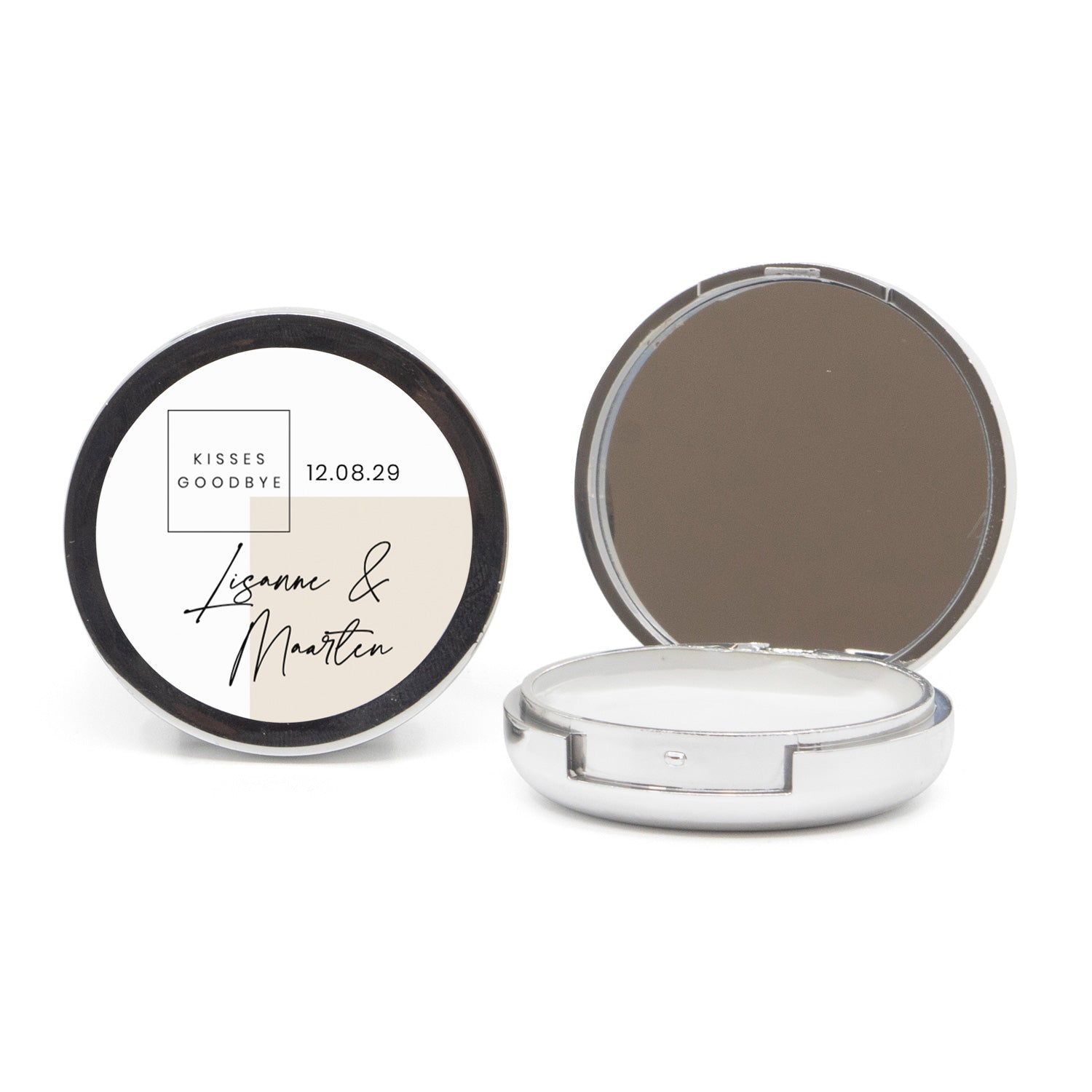 Potje lippenbalsem met spiegeltje - Trouwen - Bedankjes.nl