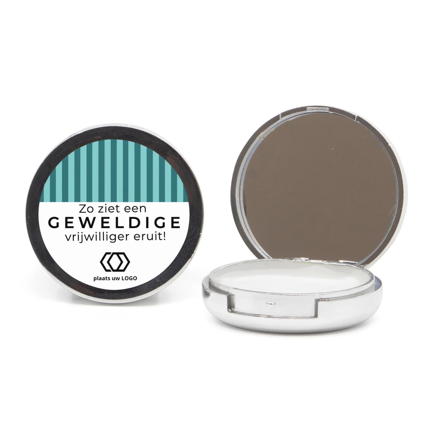 Potje lippenbalsem met spiegeltje - Vrijwilliger - Bedankjes.nl
