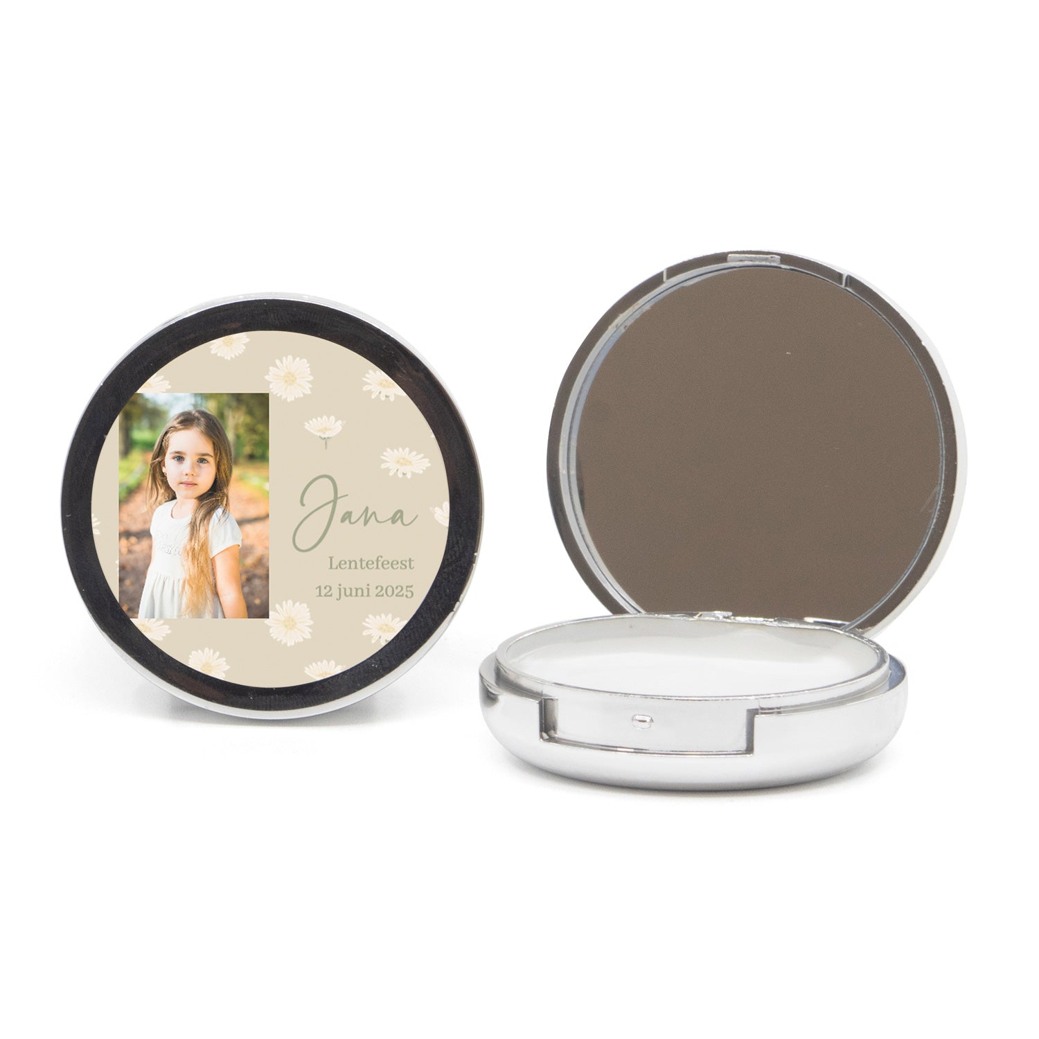 Potje lippenbalsem met spiegeltje - Communie meisjes - Bedankjes.nl