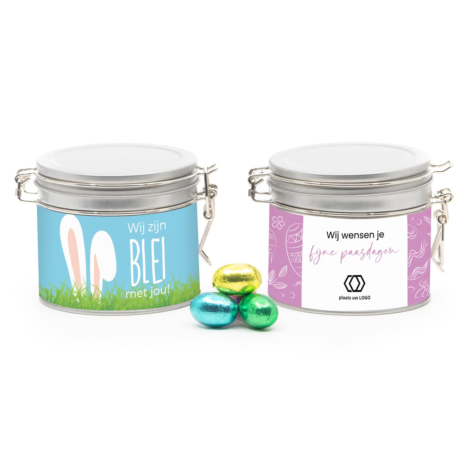 Beugelblik medium met paaseitjes - Pasen - Bedankjes.nl