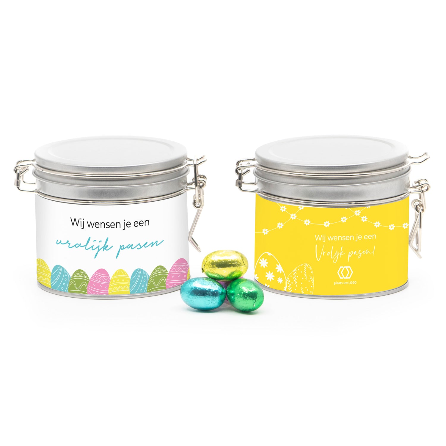 Beugelblik medium met paaseitjes - Pasen - Bedankjes.nl