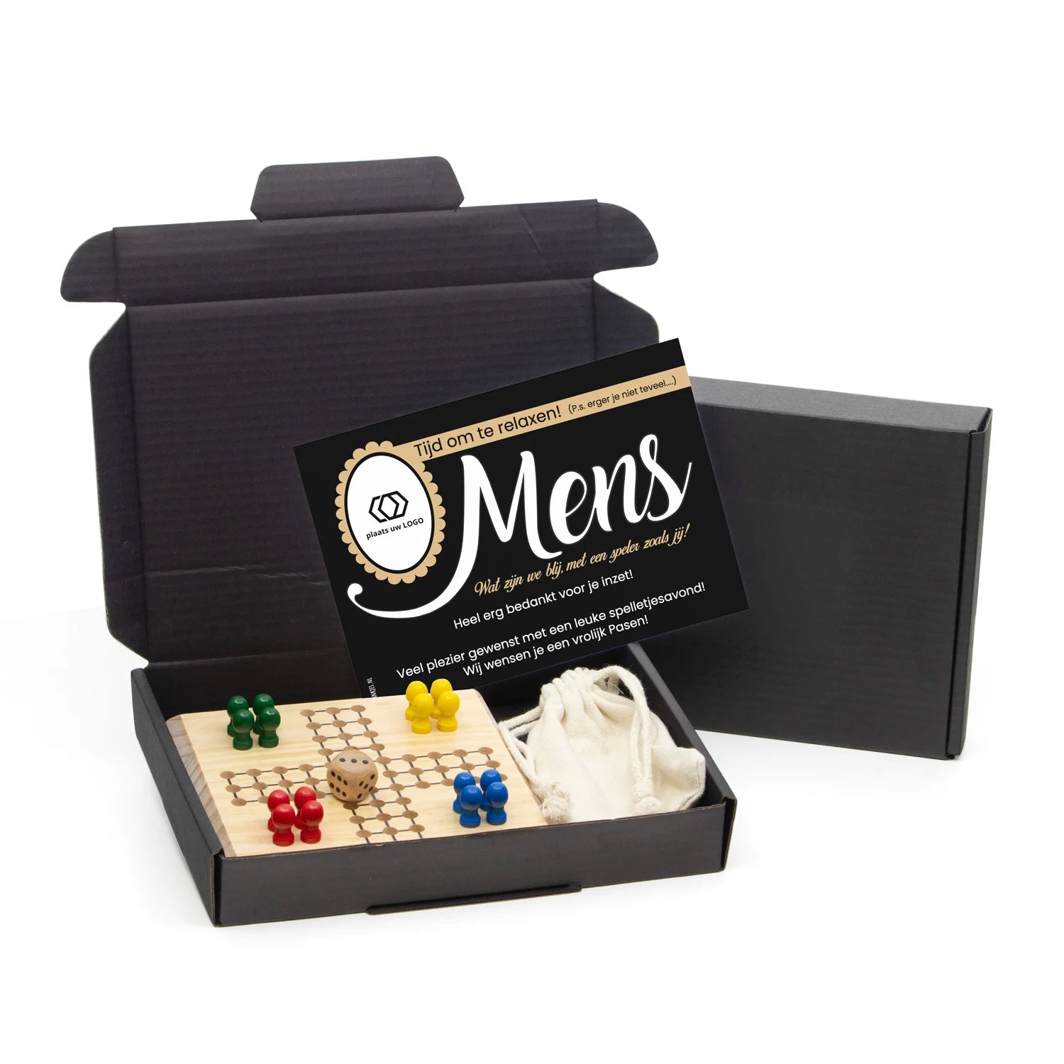 'Mens Erger Je Niet' in doosje - Pasen - Bedankjes.nl