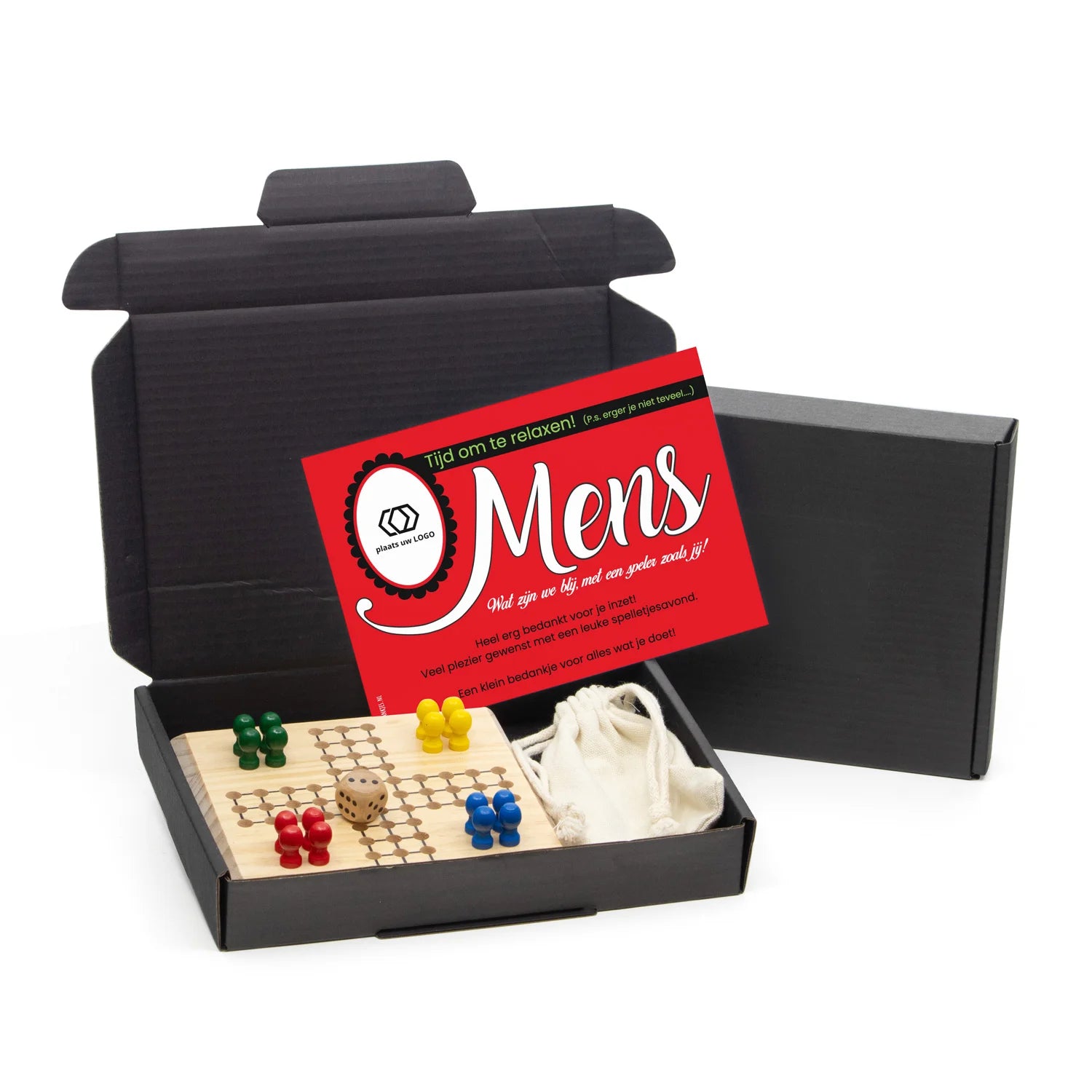 'Mens Erger Je Niet' in doosje - Verpleging - Bedankjes.nl