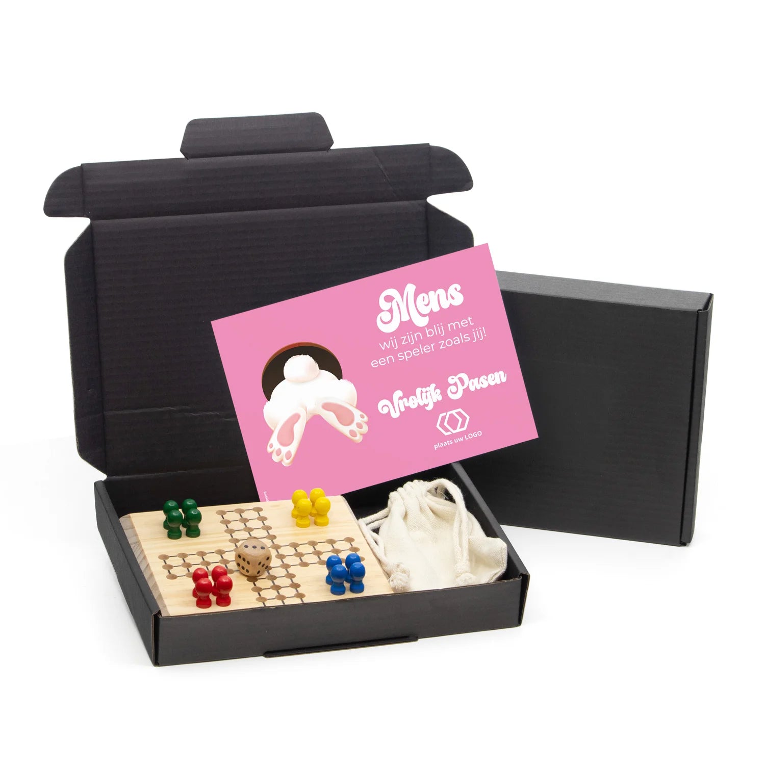 'Mens Erger Je Niet' in doosje - Pasen - Bedankjes.nl