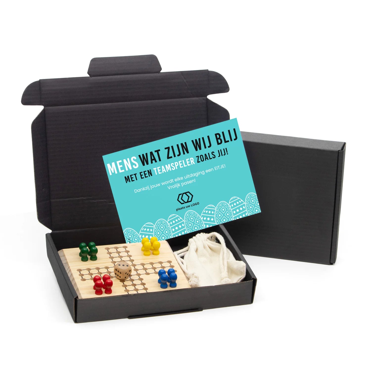 'Mens Erger Je Niet' in doosje - Pasen - Bedankjes.nl