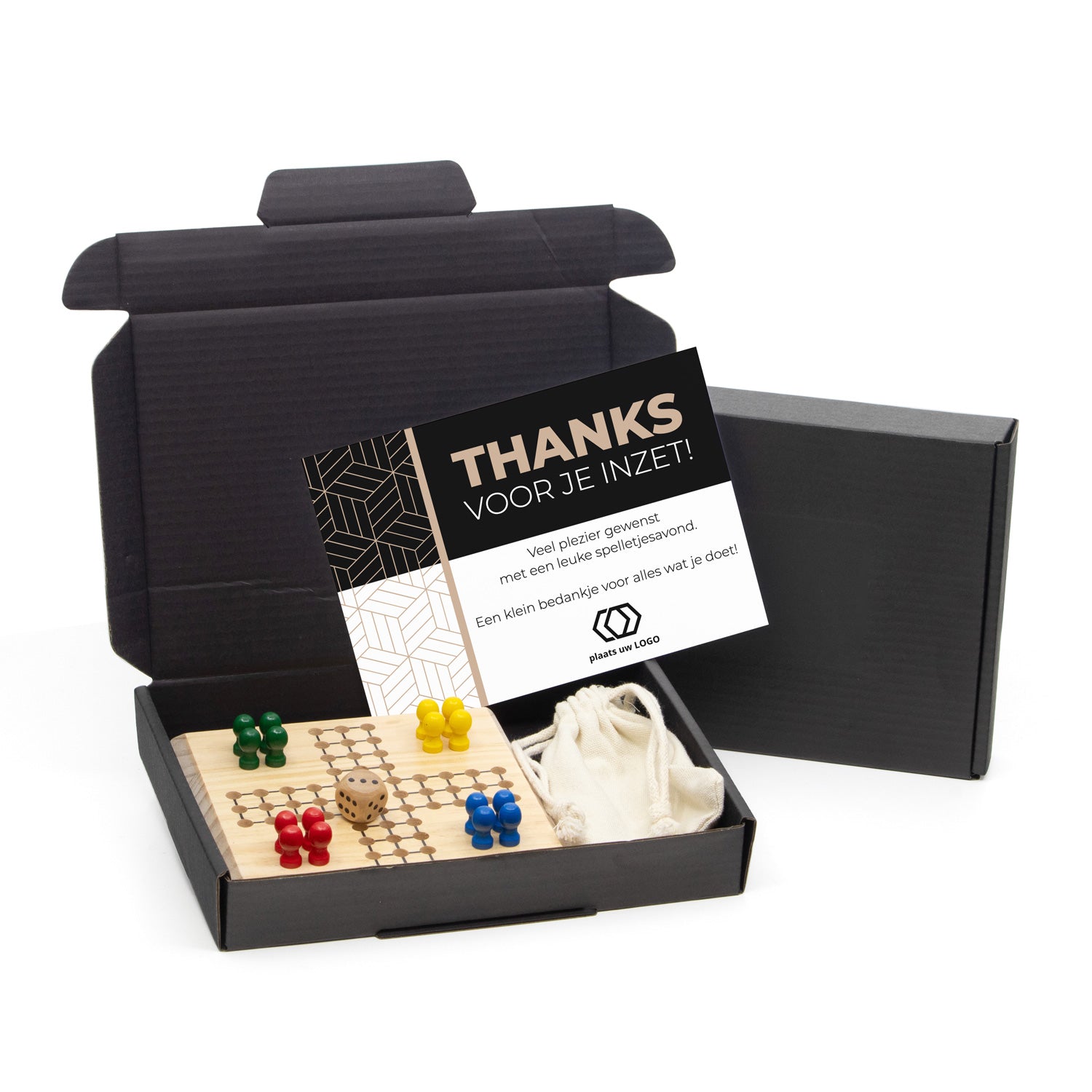 'Mens Erger Je Niet' in doosje - brievenbus - Bedankjes.nl