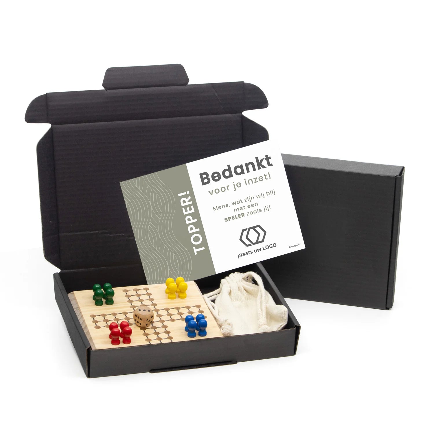 'Mens Erger Je Niet' in persoonlijk doosje - Zakelijk