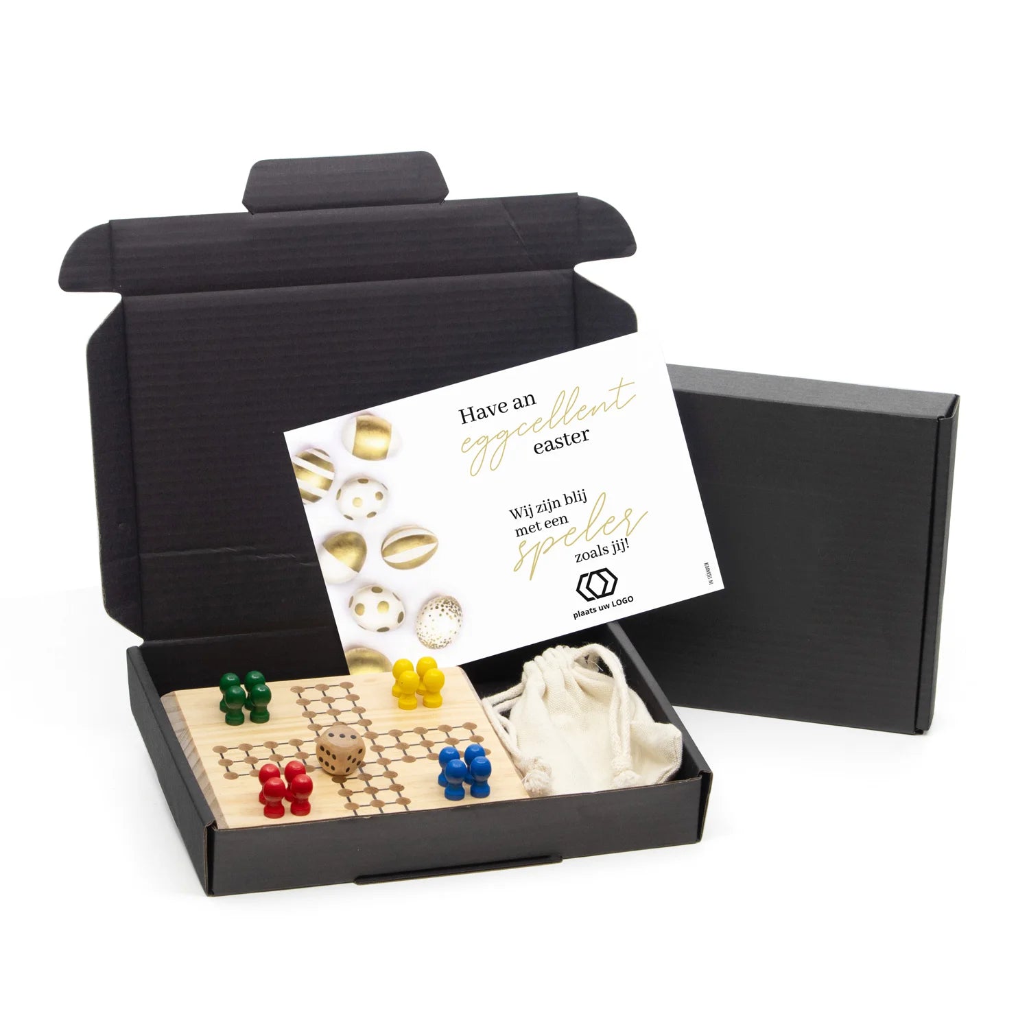 'Mens Erger Je Niet' in doosje - Pasen - Bedankjes.nl