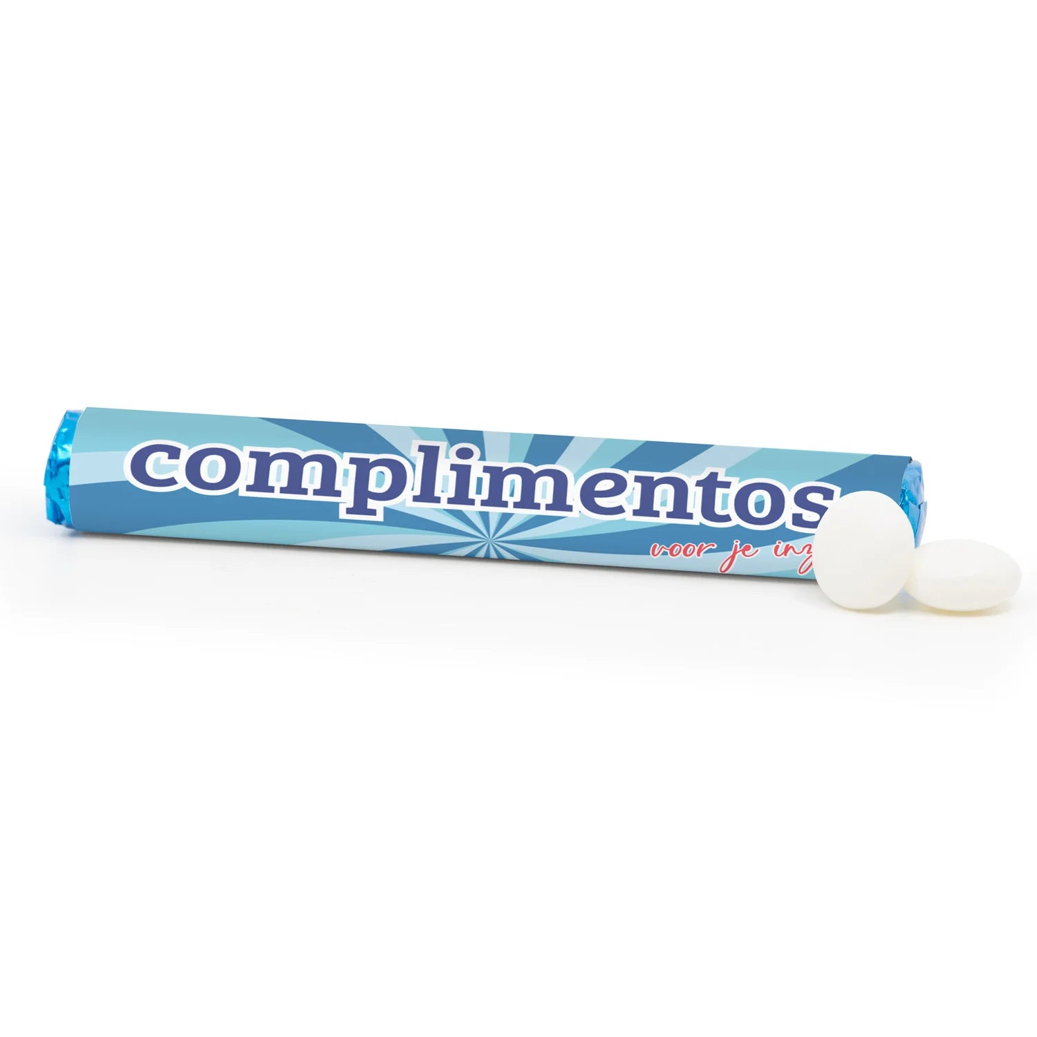 (compli)MENTOS rol met logo - Leraar - Bedankjes.nl