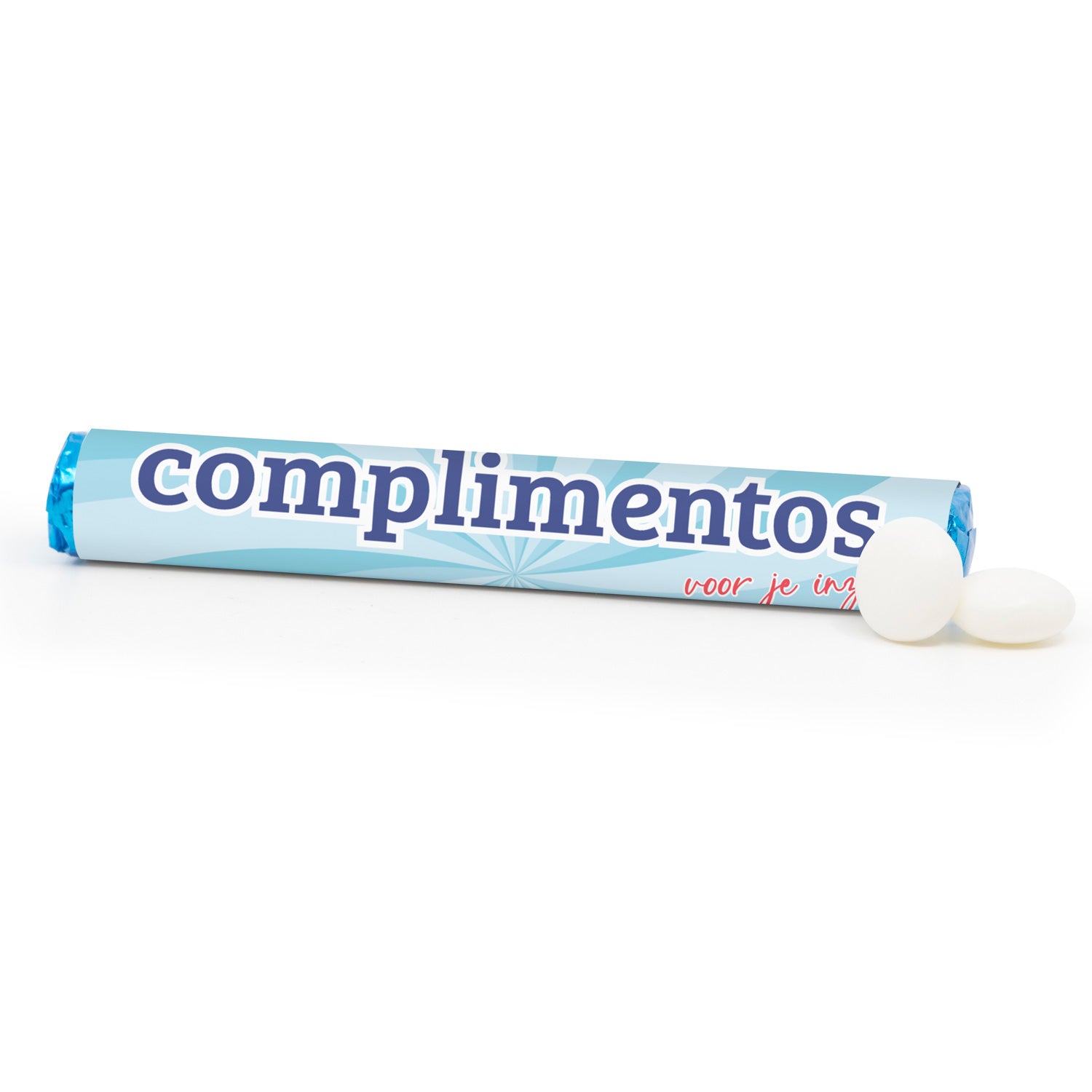 (compli)MENTOS rol met logo - Vrijwilliger - Bedankjes.nl