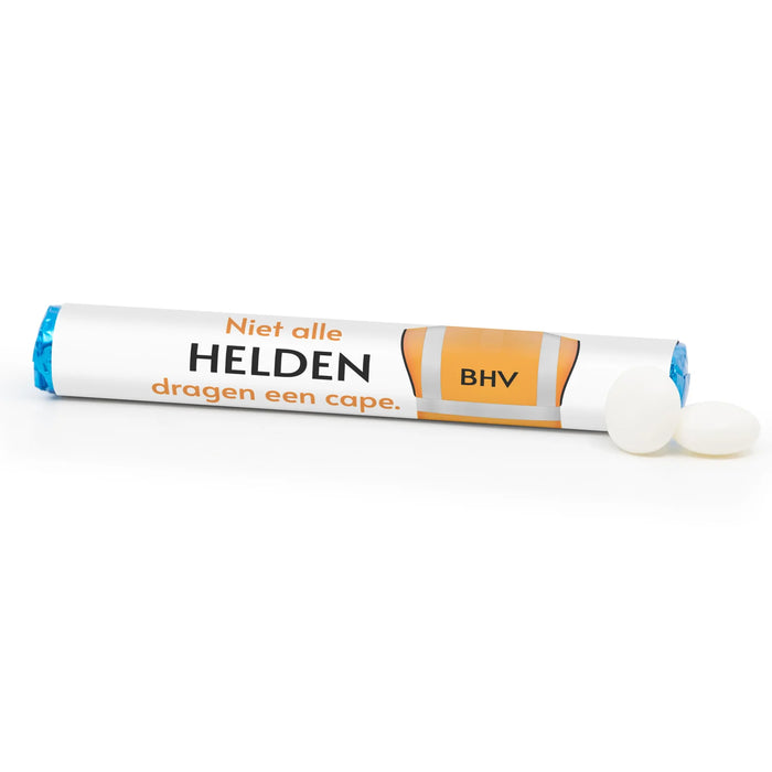 (compli)MENTOS rol met logo - BHV (compli)MENTOS rol met logo - BHV