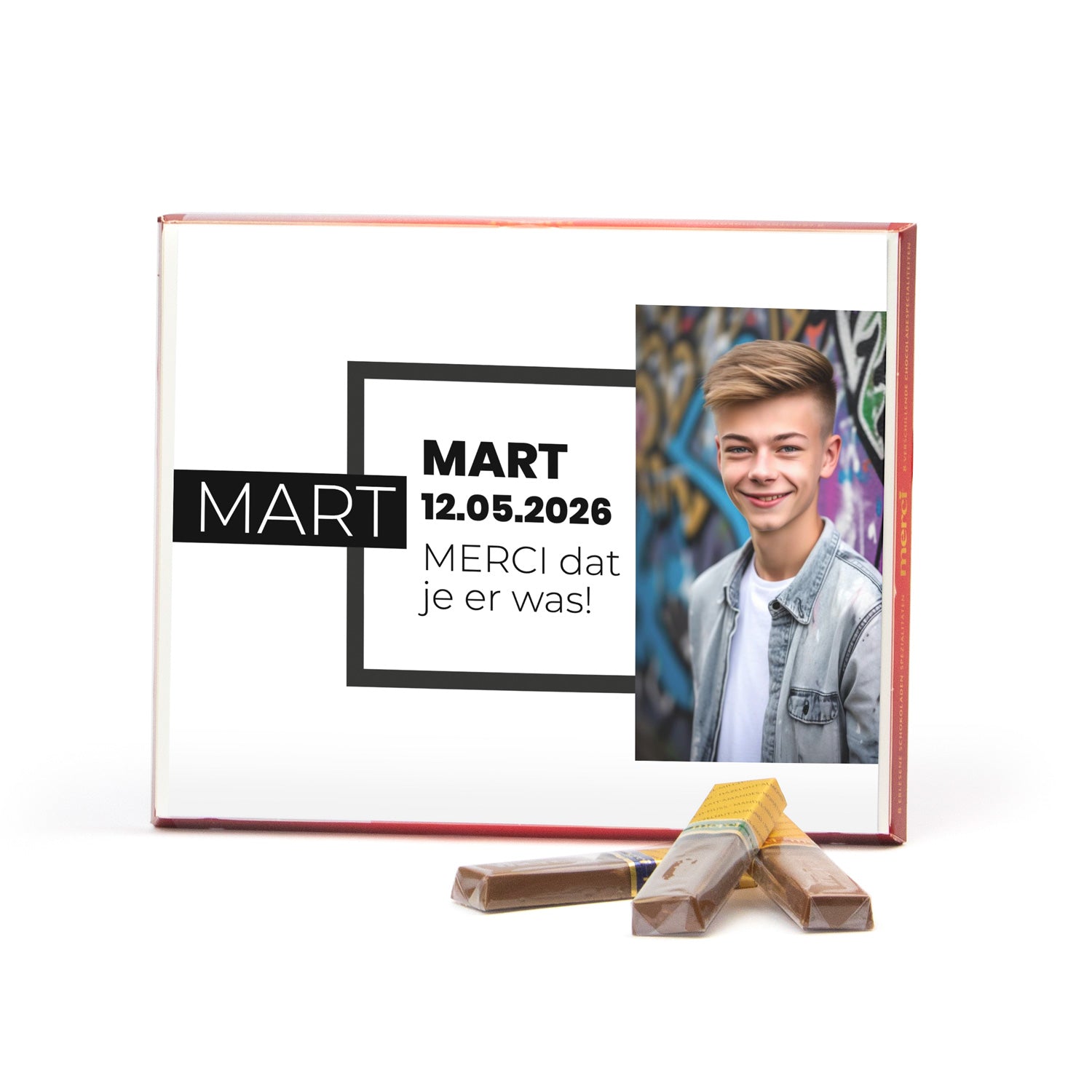 Merci met inlay 250 gram - Communie Jongens - Bedankjes.nl