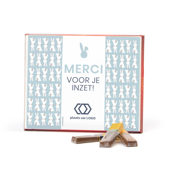 Merci met eigen inlay kaart 250 gram - Pasen Merci met eigen inlay kaart 250 gram - Pasen