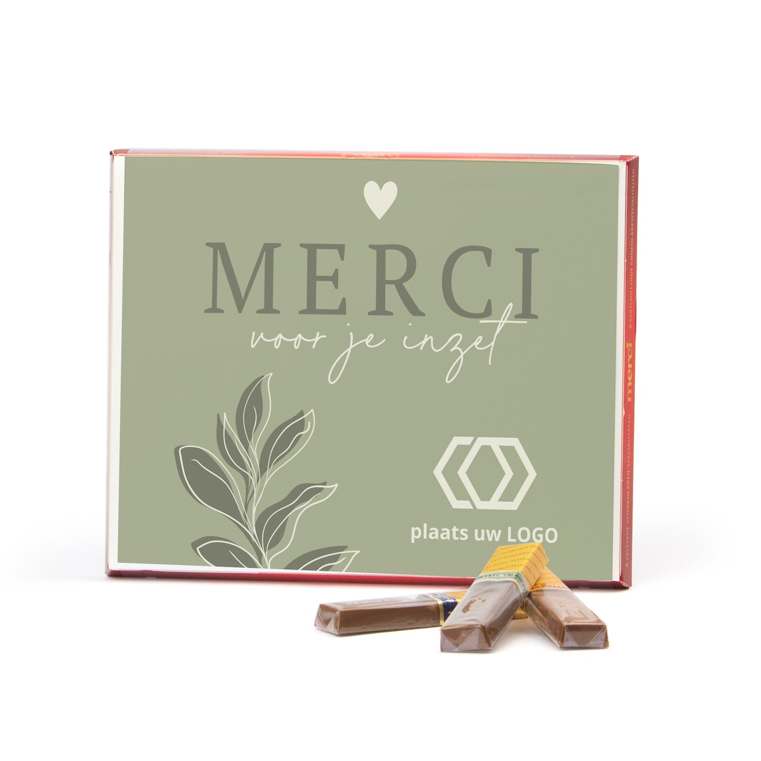 Merci met eigen inlay kaart 250 gram - Vrijwilliger - Bedankjes.nl