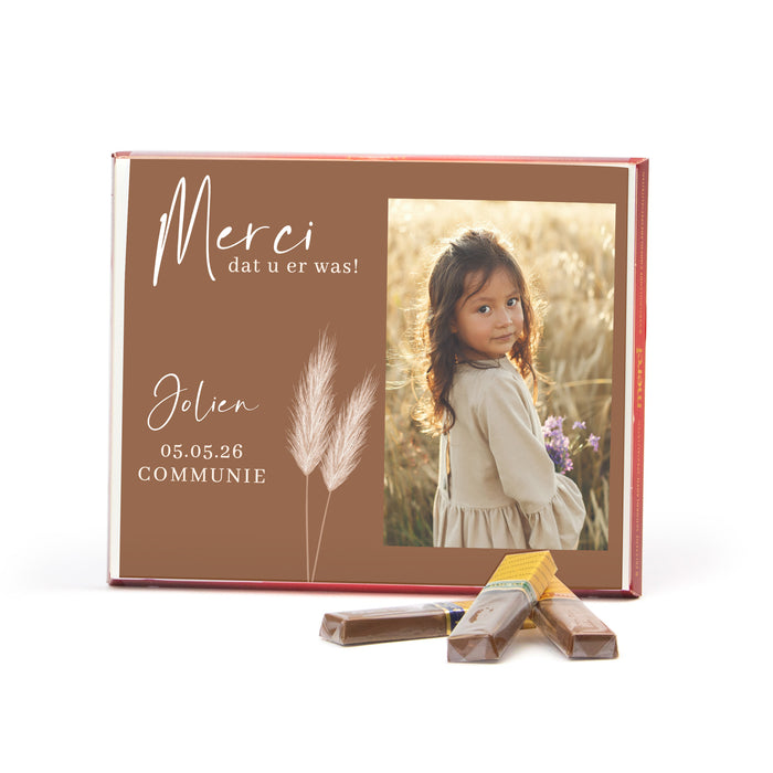 Merci met inlay 250 gram - Communie meisjes Merci met inlay 250 gram - Communie meisjes