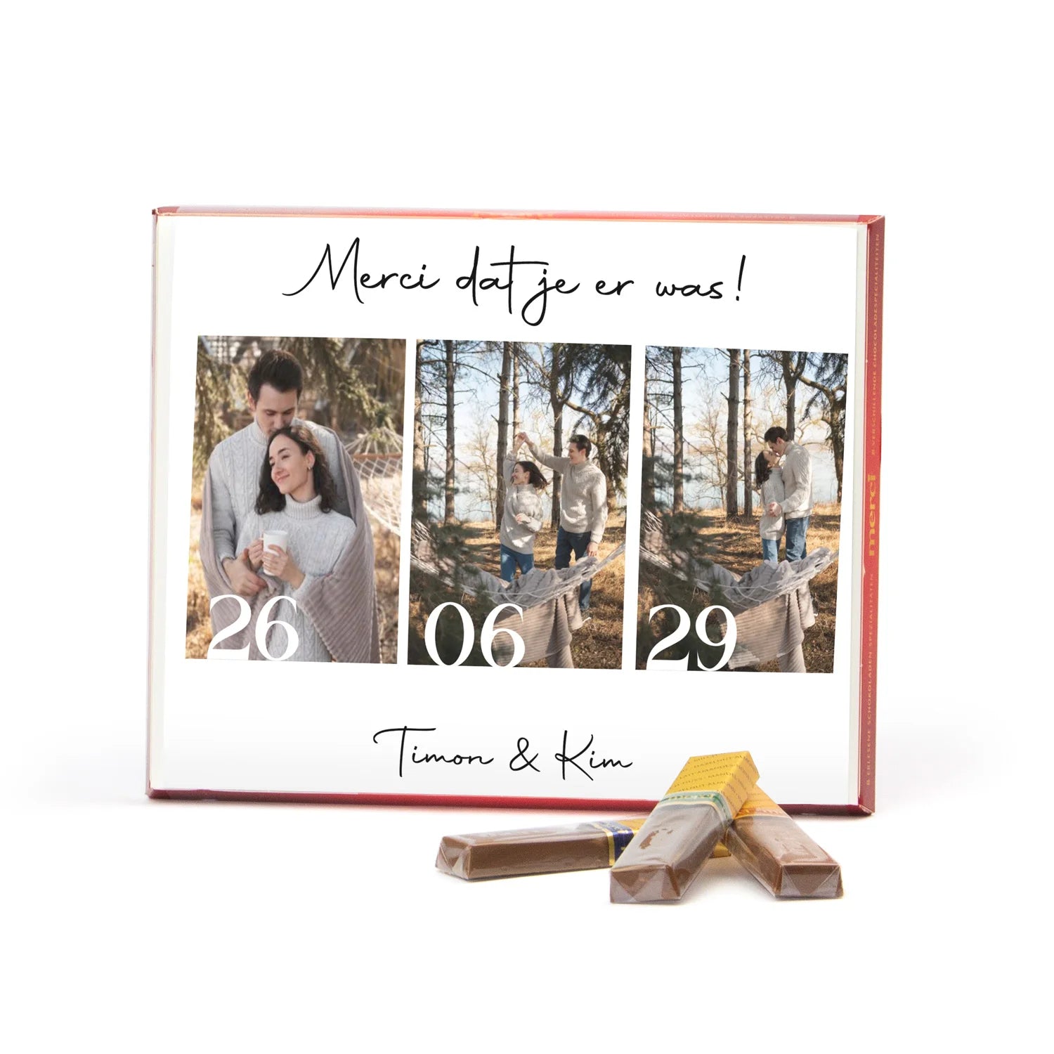 Merci met eigen inlay kaart 250 gram - Trouwen - Bedankjes.nl