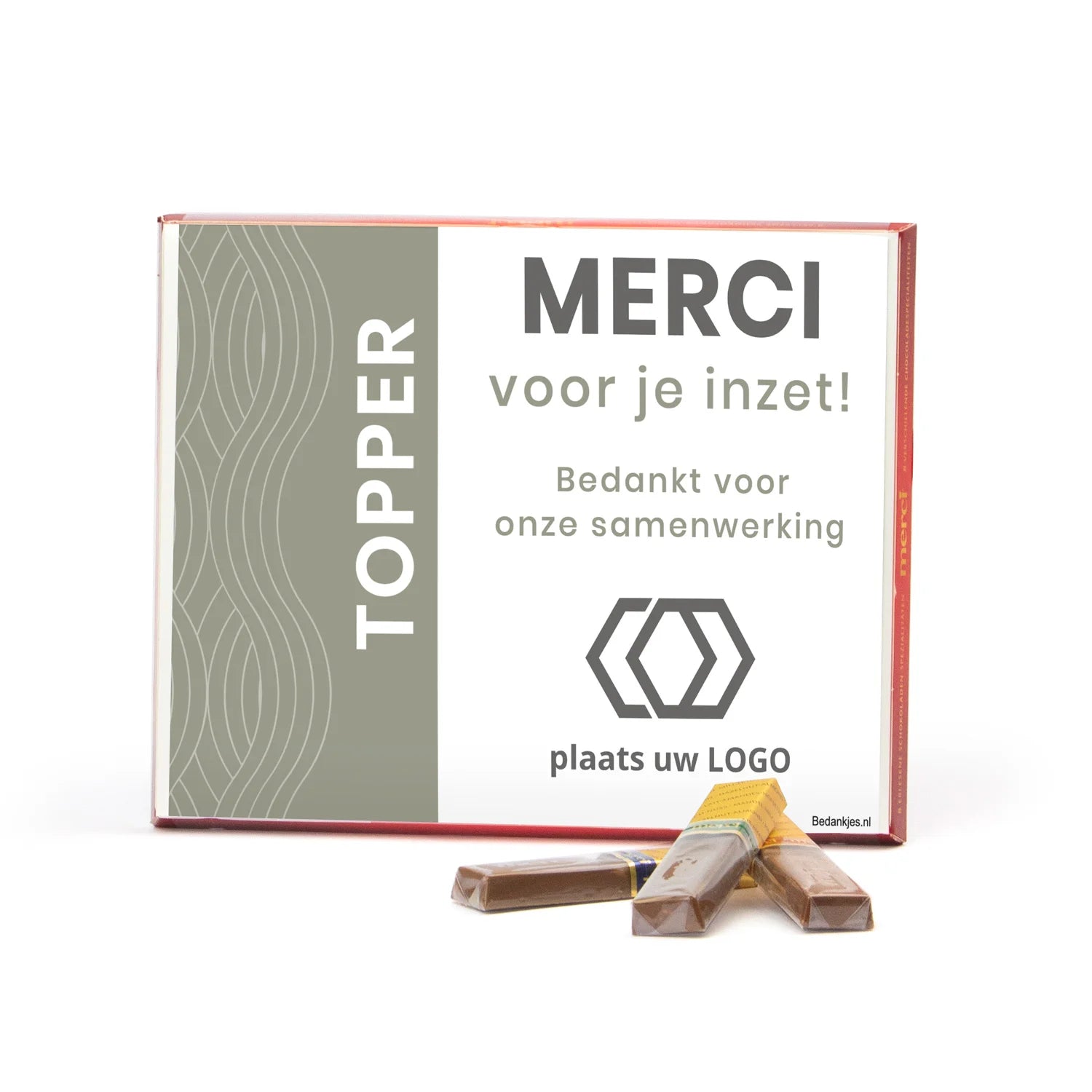 Merci met eigen inlay kaart 250 gram - Zakelijk - Bedankjes.nl