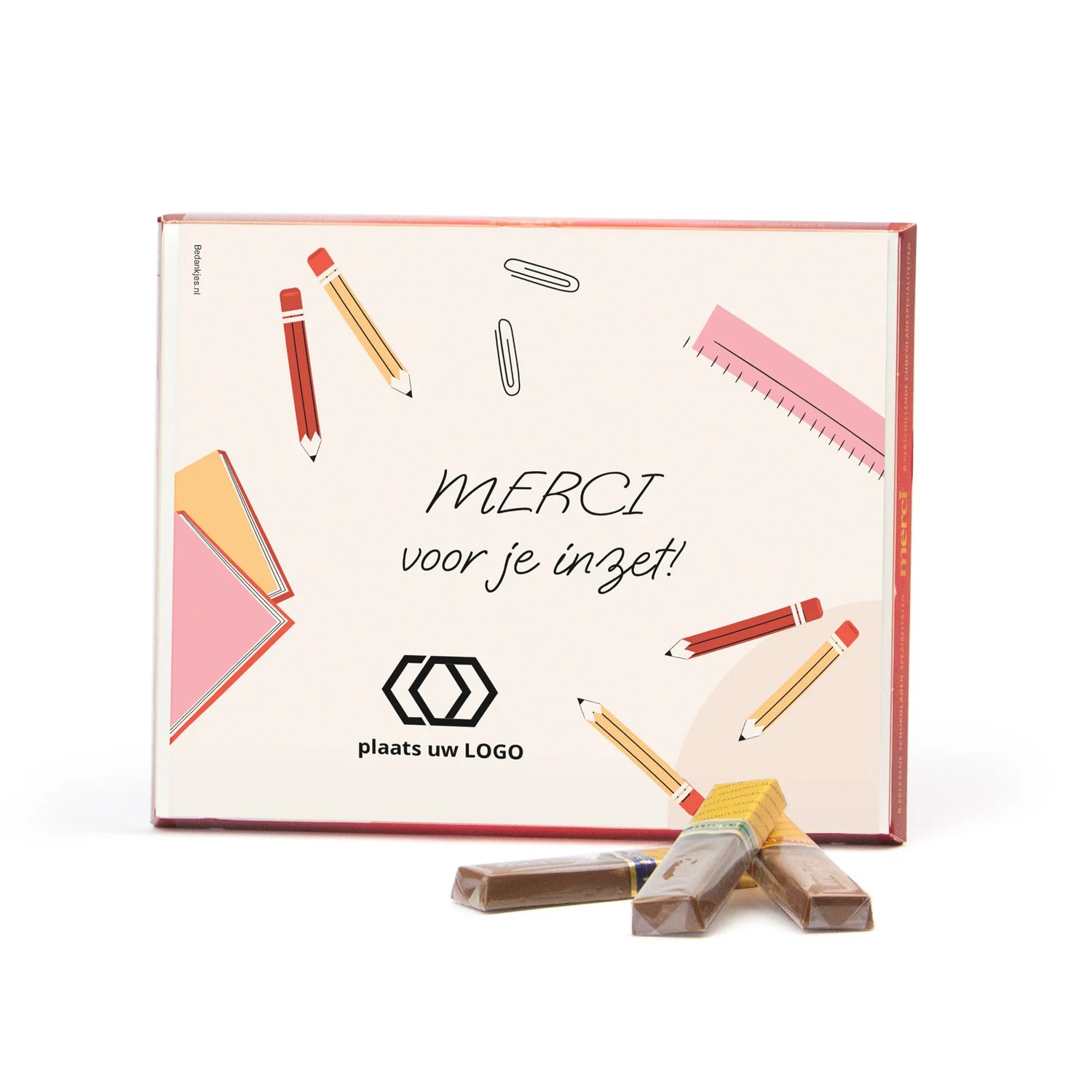 Merci met eigen inlay kaart 250 gram - Leraar - Bedankjes.nl