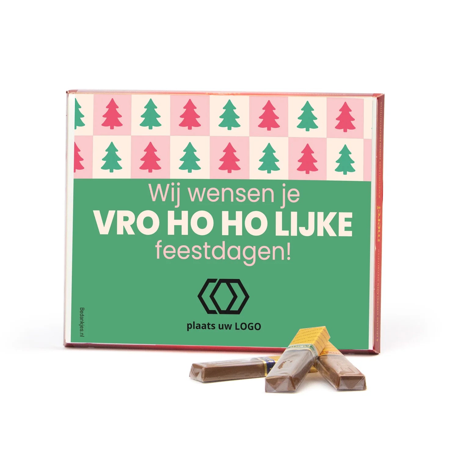 Merci met eigen inlay kaart 250 gram - Kerst - Bedankjes.nl