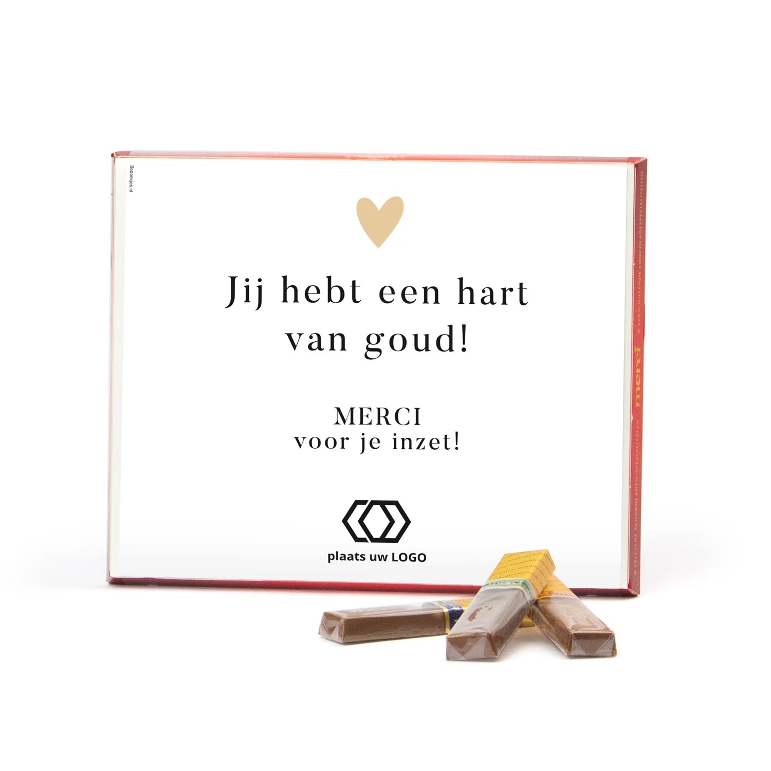 Merci met eigen inlay kaart 250 gram - Verpleging - Bedankjes.nl