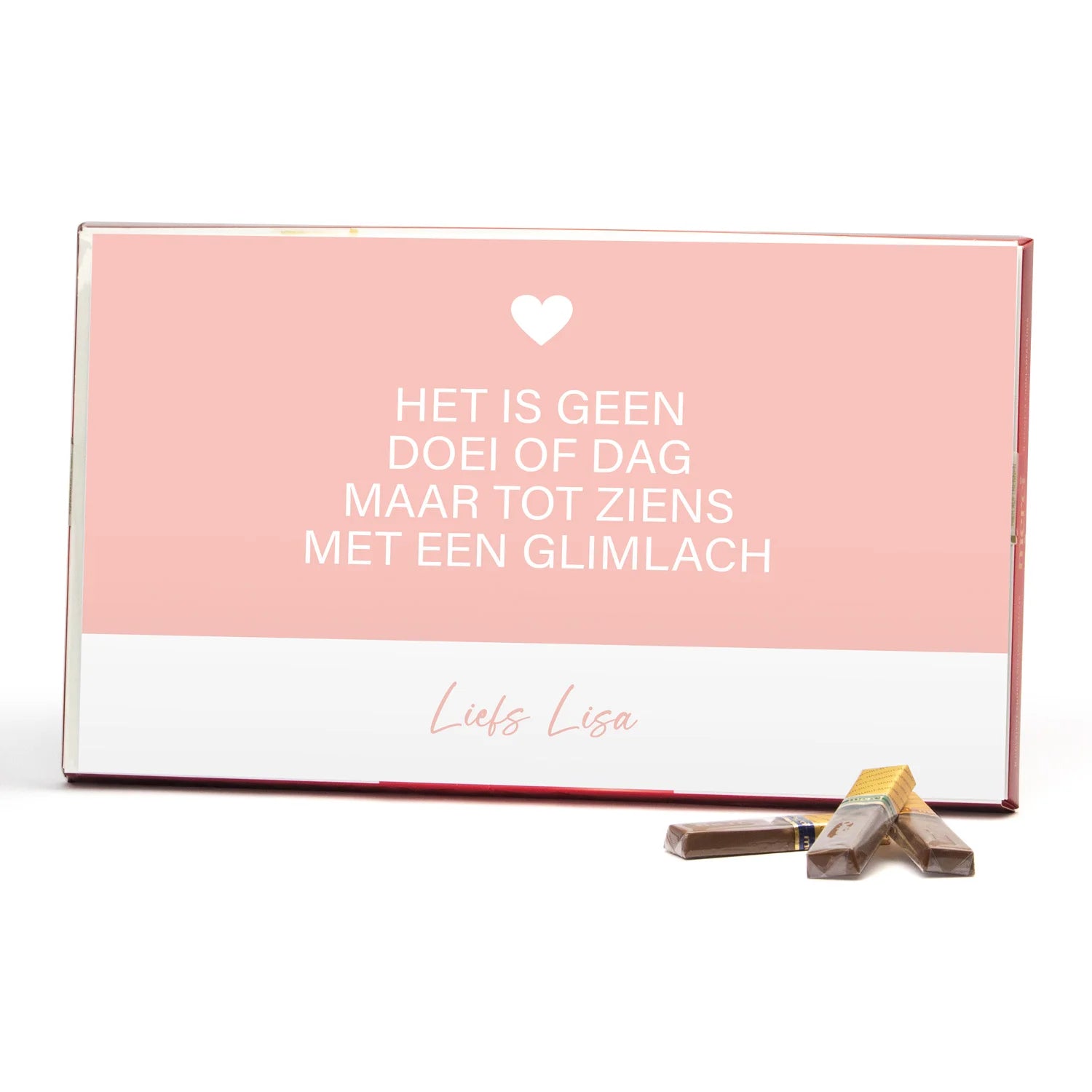 Merci met eigen kaart 400 gram - Afscheid Collega's - Bedankjes.nl