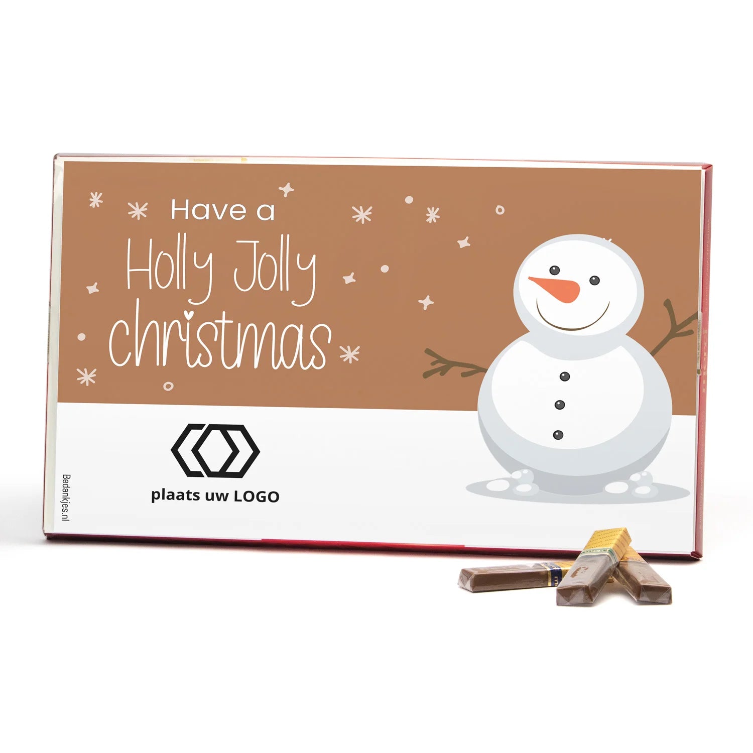 Merci met eigen inlay kaart 400 gram - Kerst - Bedankjes.nl