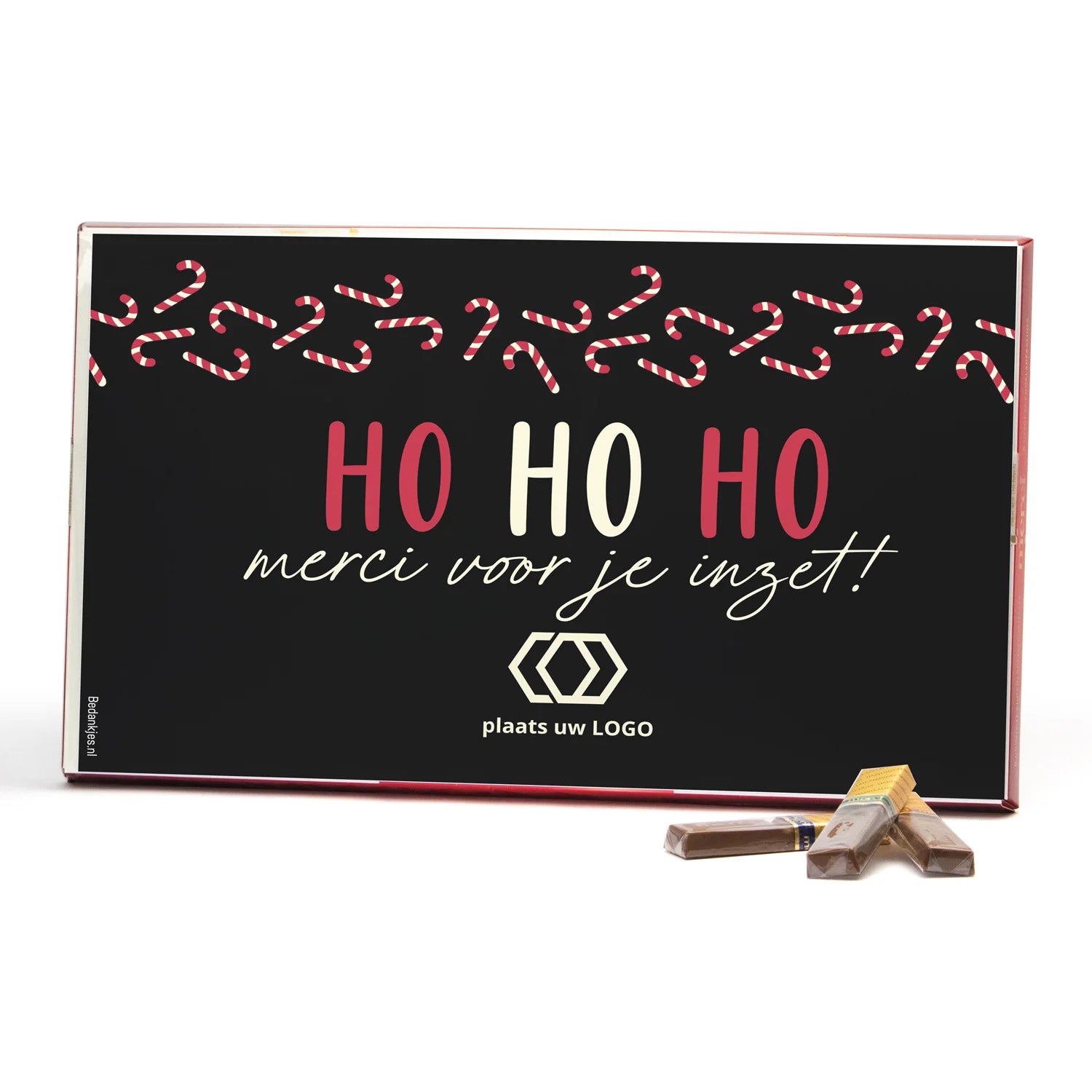 Merci met eigen inlay kaart 400 gram - Kerst - Bedankjes.nl