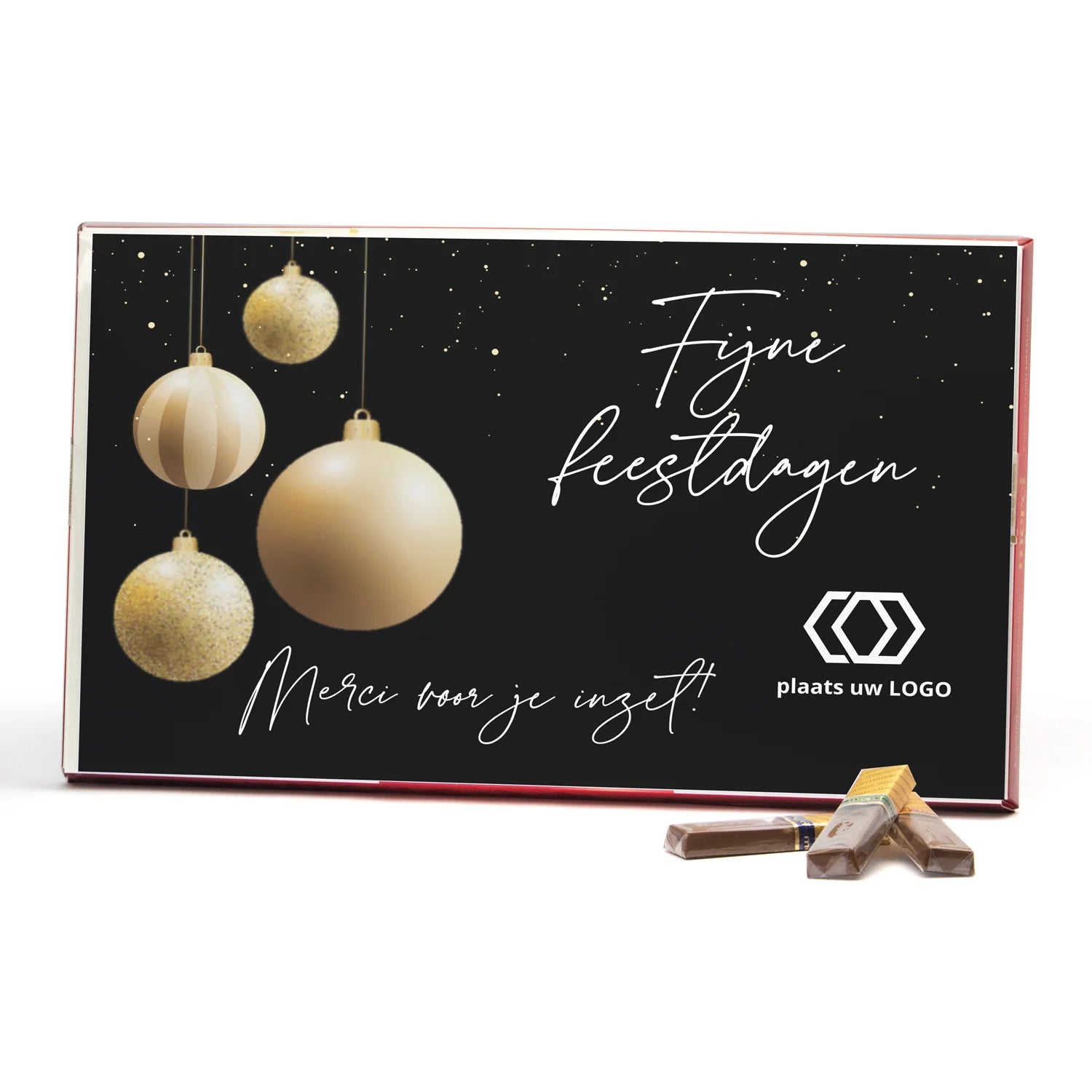 Merci met eigen inlay kaart 400 gram - Kerst - Bedankjes.nl