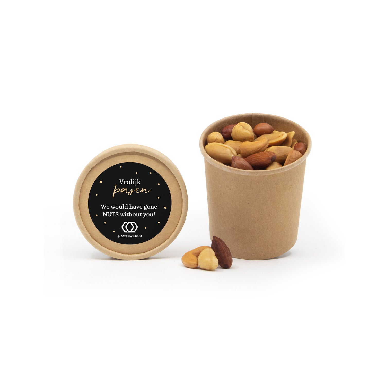 Bio kraftbekertje met verse noten - Pasen - Bedankjes.nl