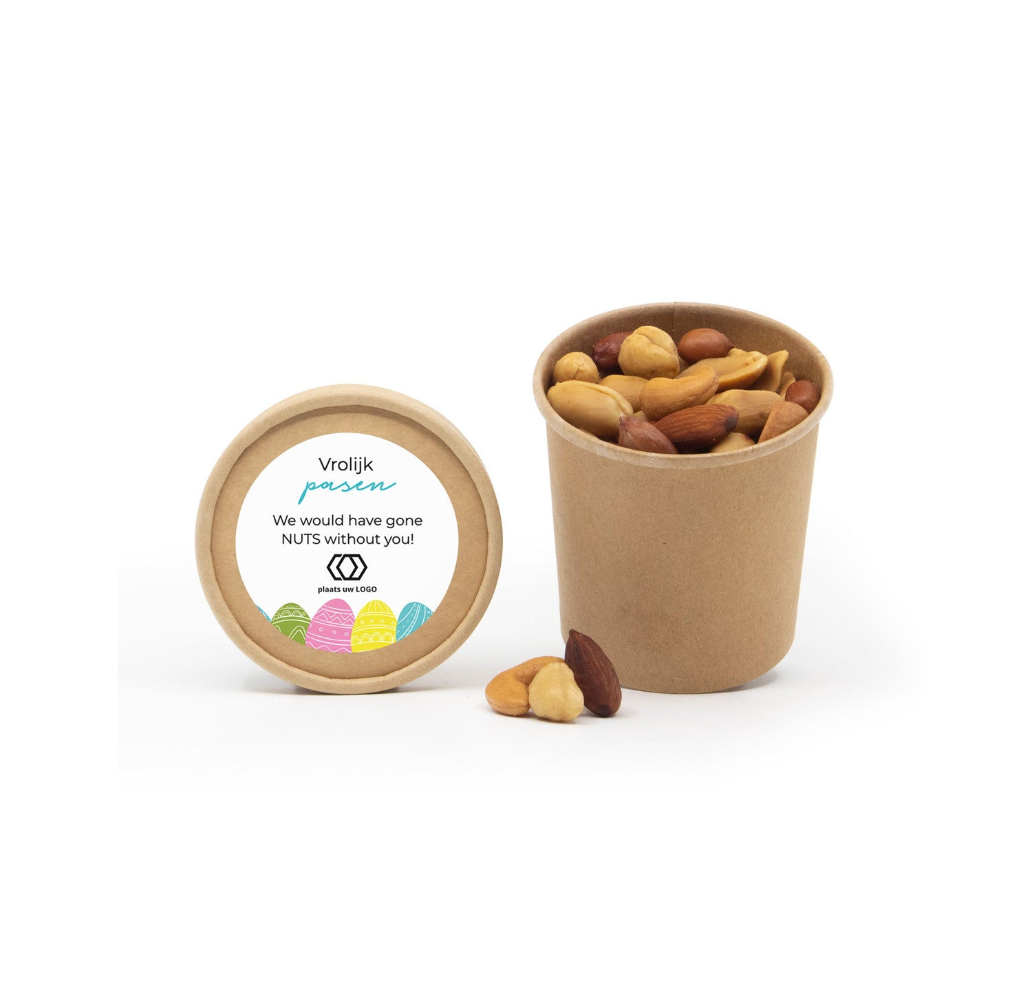 Bio kraftbekertje met verse noten - Pasen - Bedankjes.nl