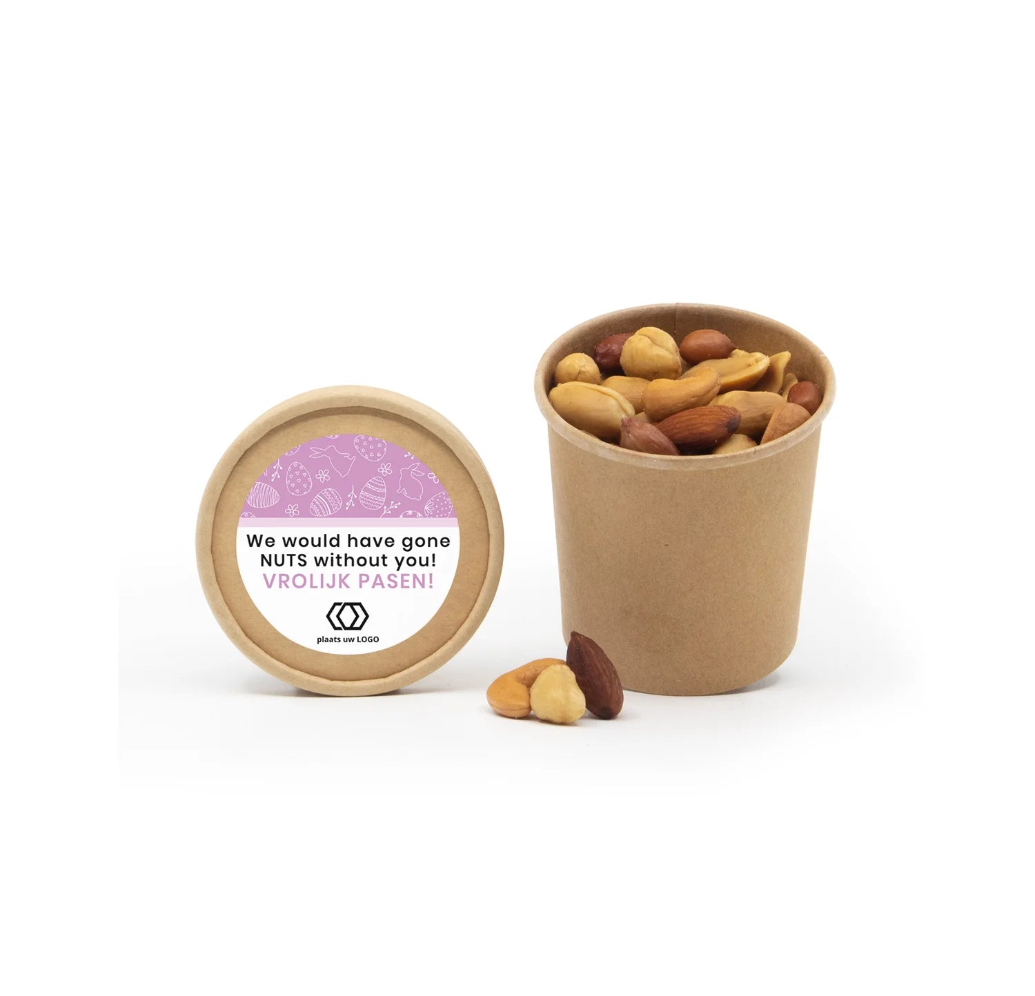 Bio kraftbekertje met verse noten - Pasen - Bedankjes.nl