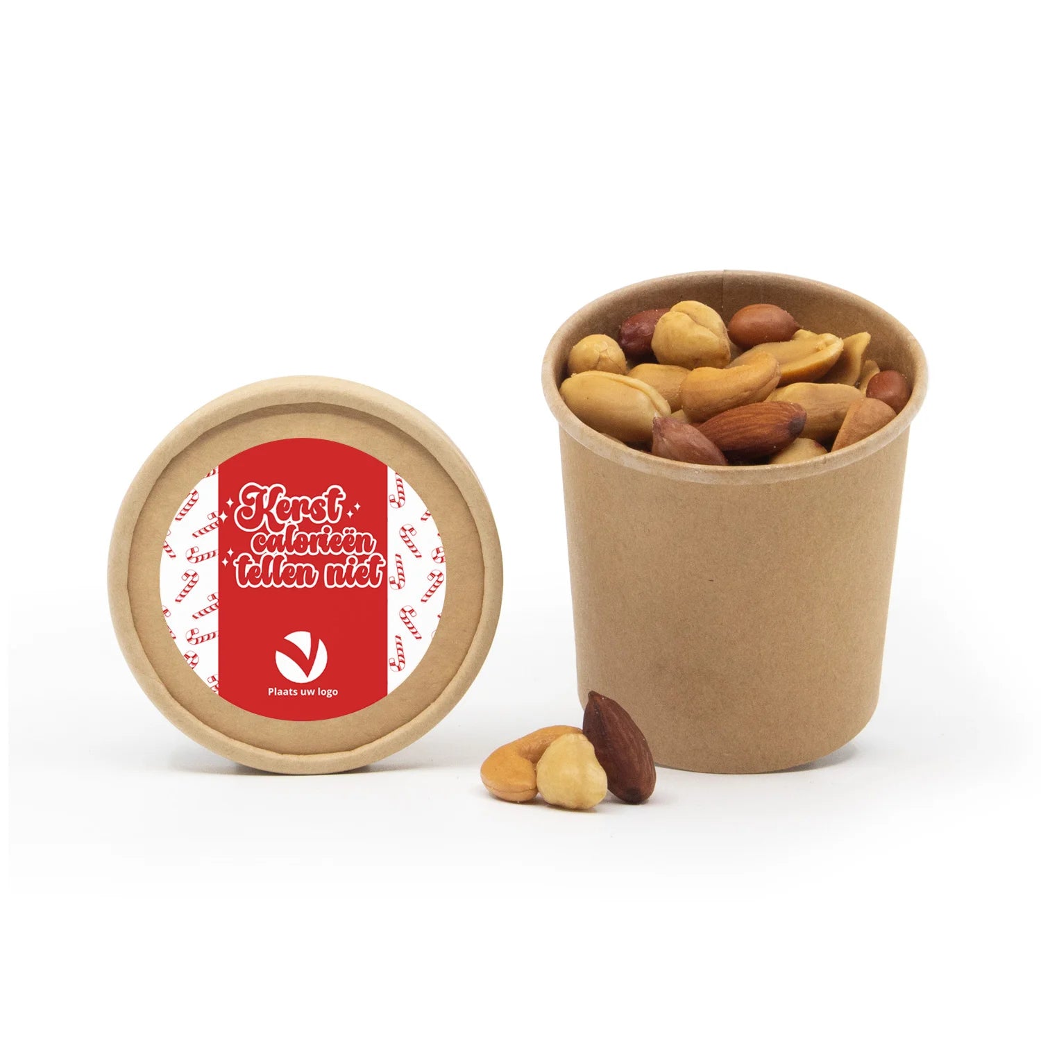 Bio kraftbekertje met verse noten - Kerst - Bedankjes.nl