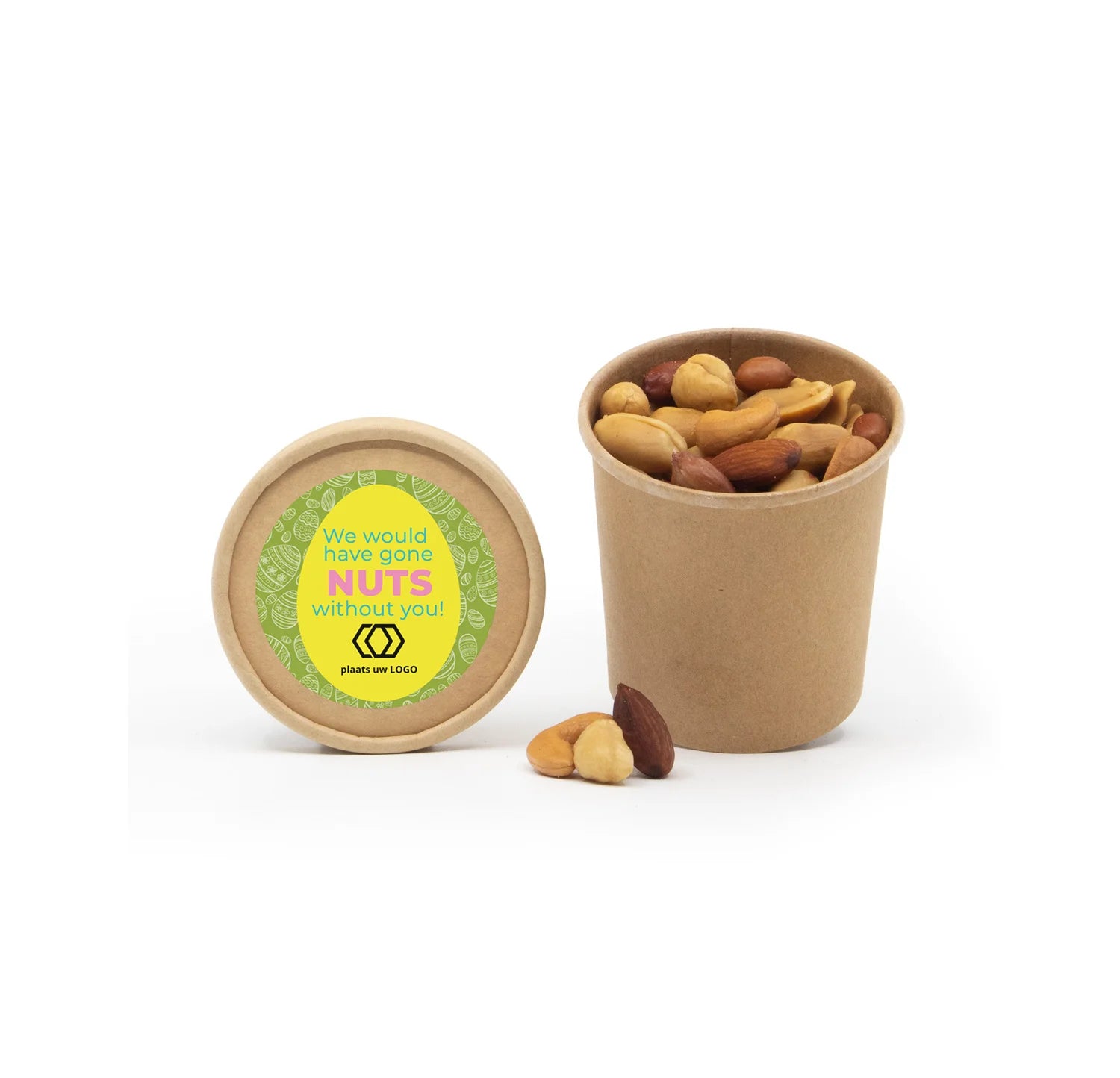 Bio kraftbekertje met verse noten - Pasen - Bedankjes.nl