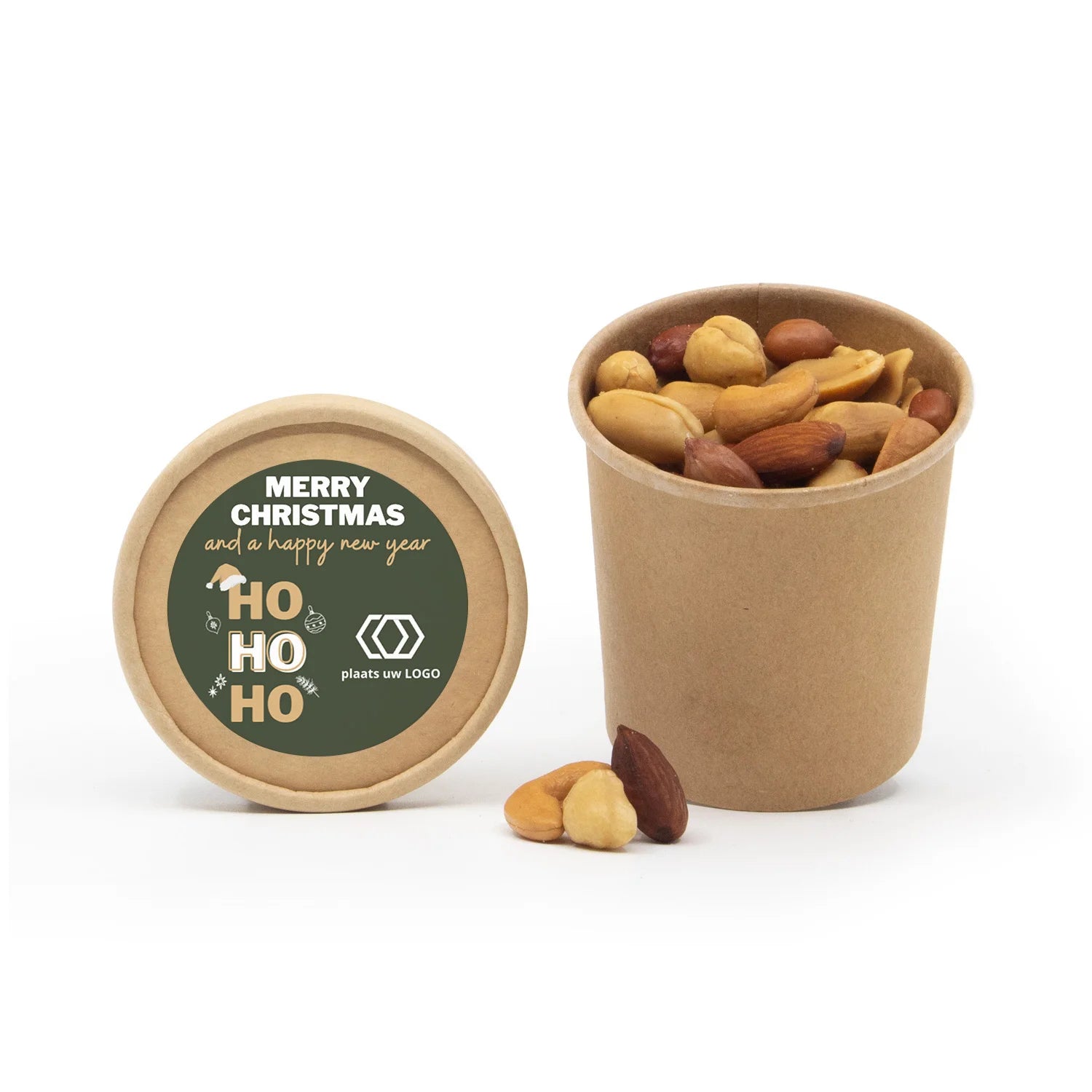 Bio kraftbekertje met verse noten - Kerst - Bedankjes.nl