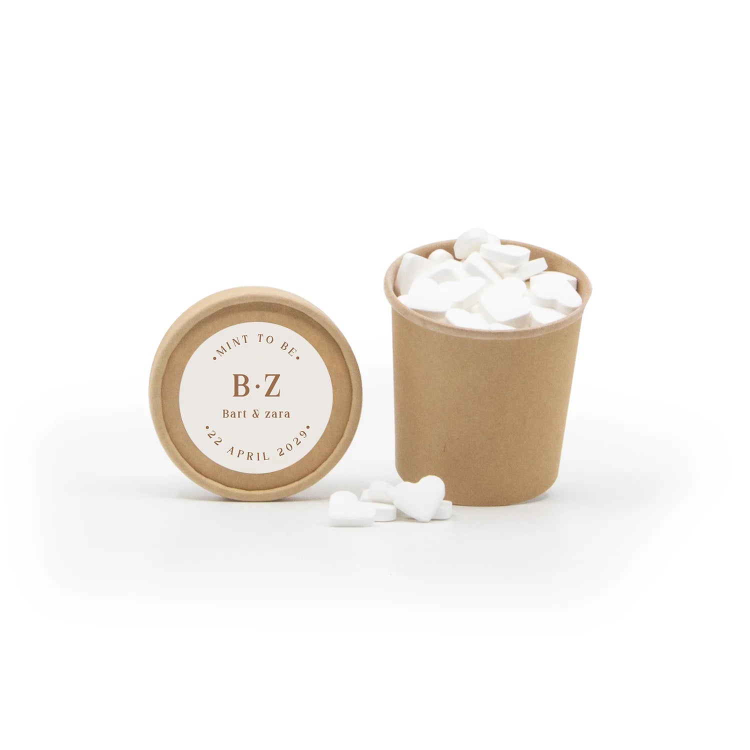 Bio kraftbekertje met Snoep - Trouwen - Bedankjes.nl