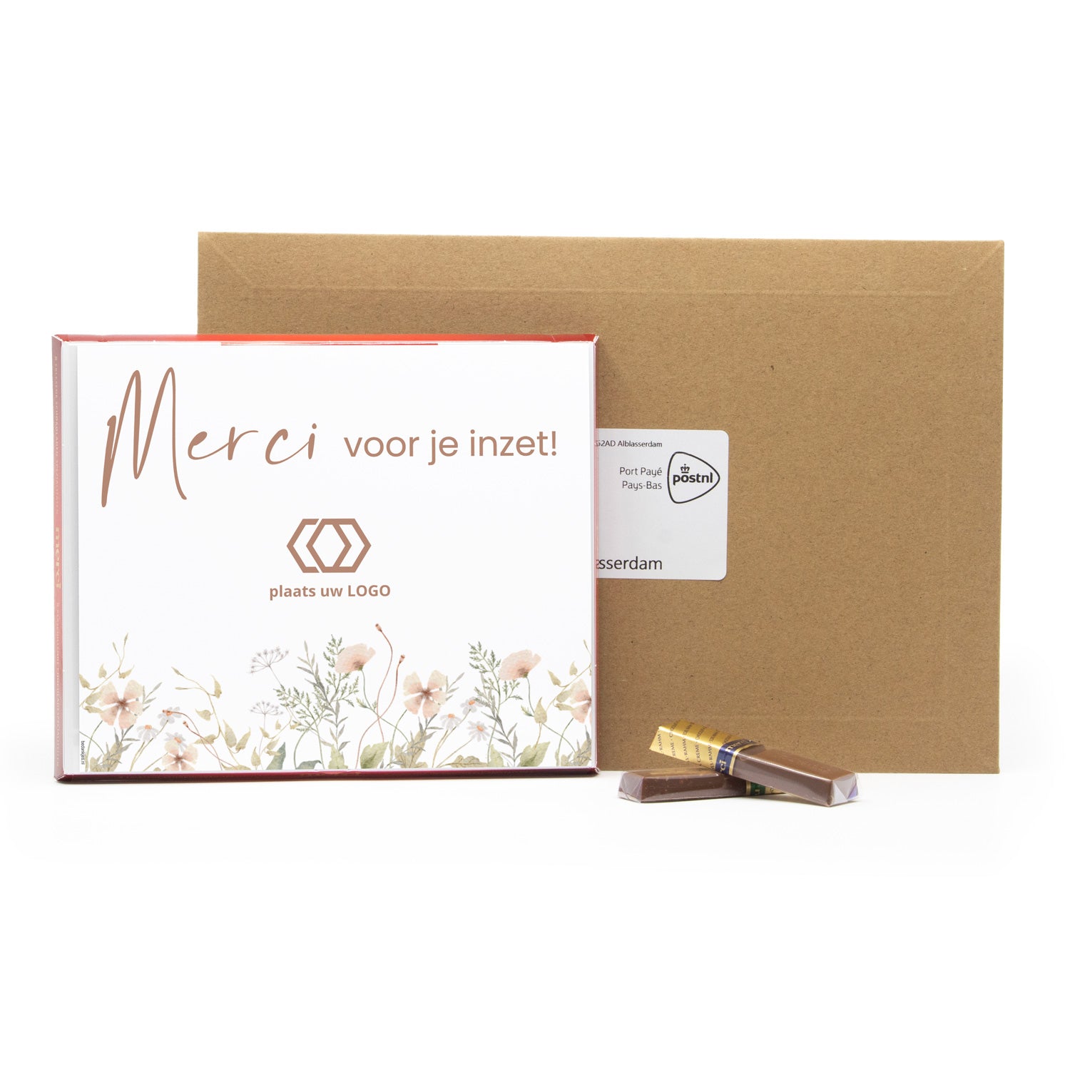 Merci 250 gram met logo versturen - Verpleging - Bedankjes.nl