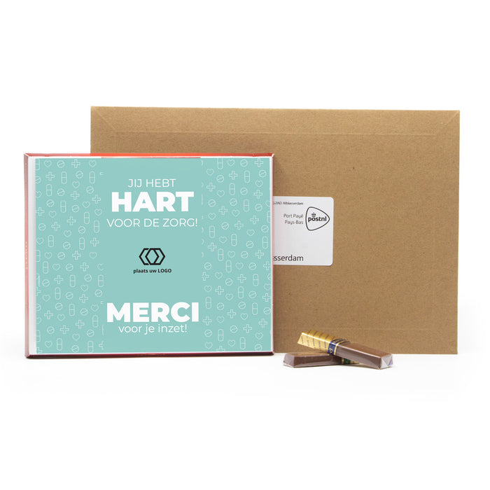Merci 250 gram met logo versturen - Verpleging Merci 250 gram met logo versturen - Verpleging
